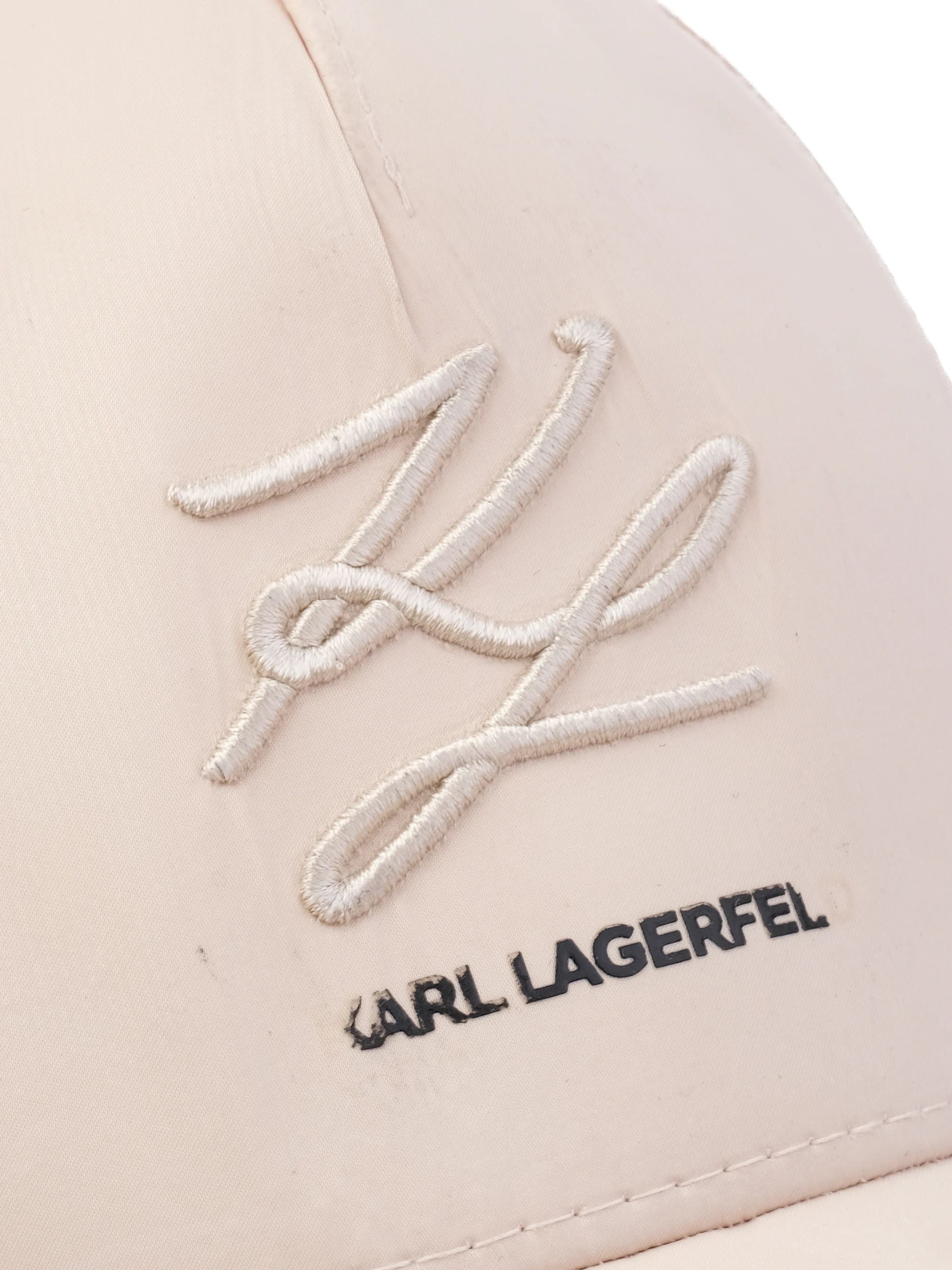 Good Karl Lagerfeld White Polyester Cap Size S