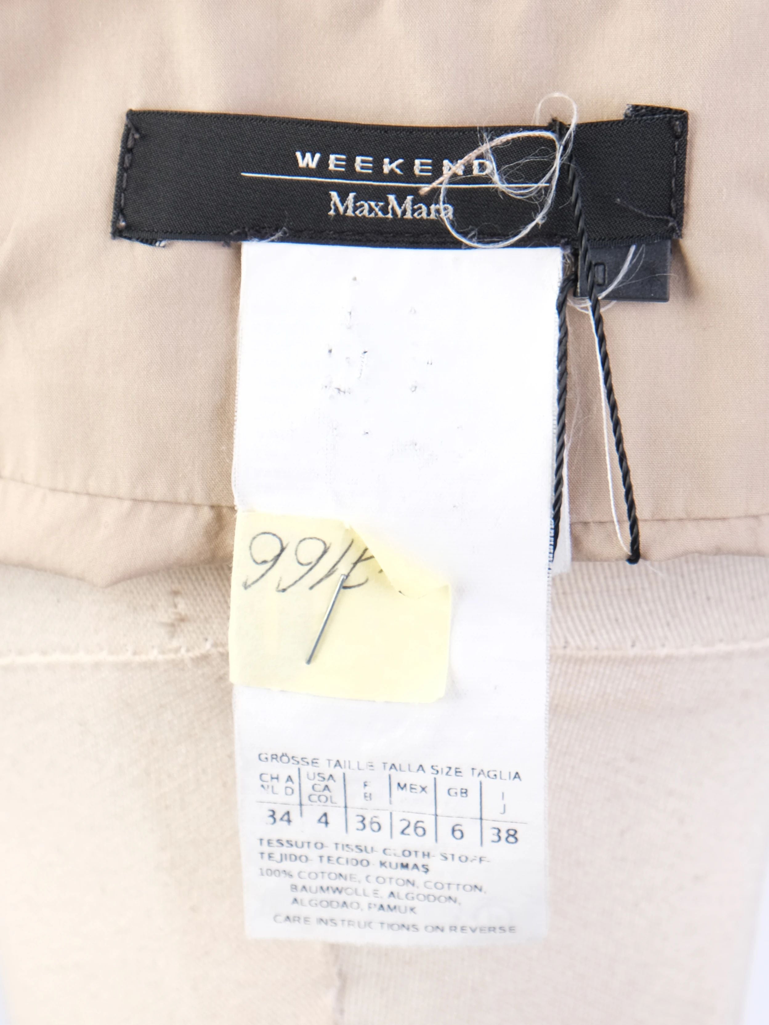 Excellent Weekend MaxMara White Cotton Jumpsuit Size S