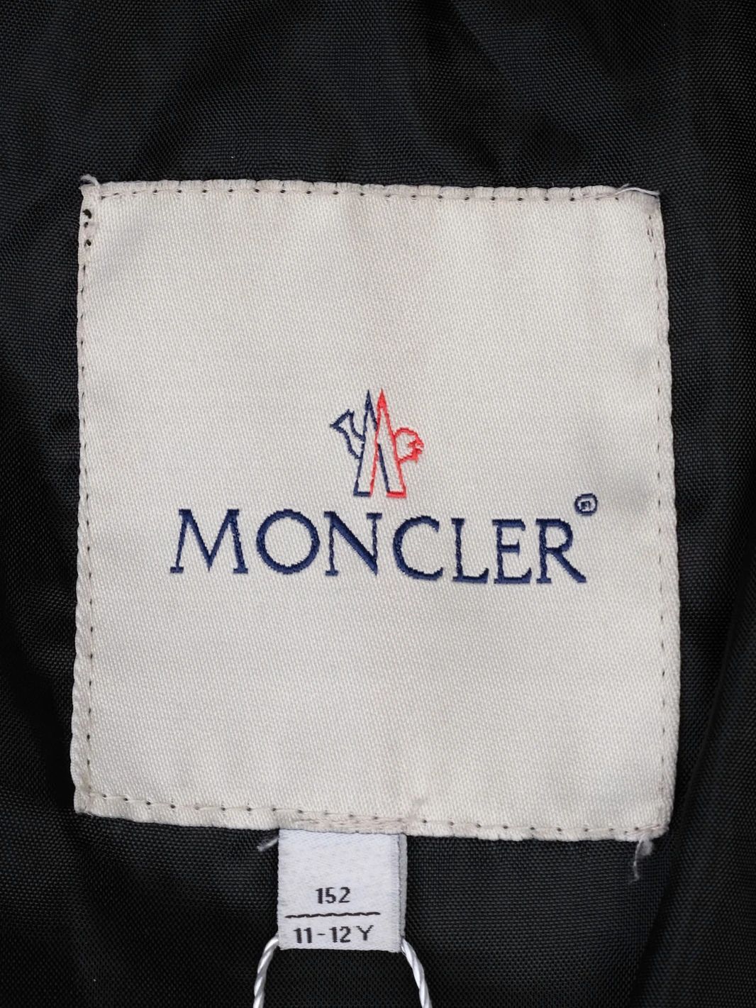 Excellent Moncler Blue Puffer Jacket with Fur-Lined Hood for Kids Size 11