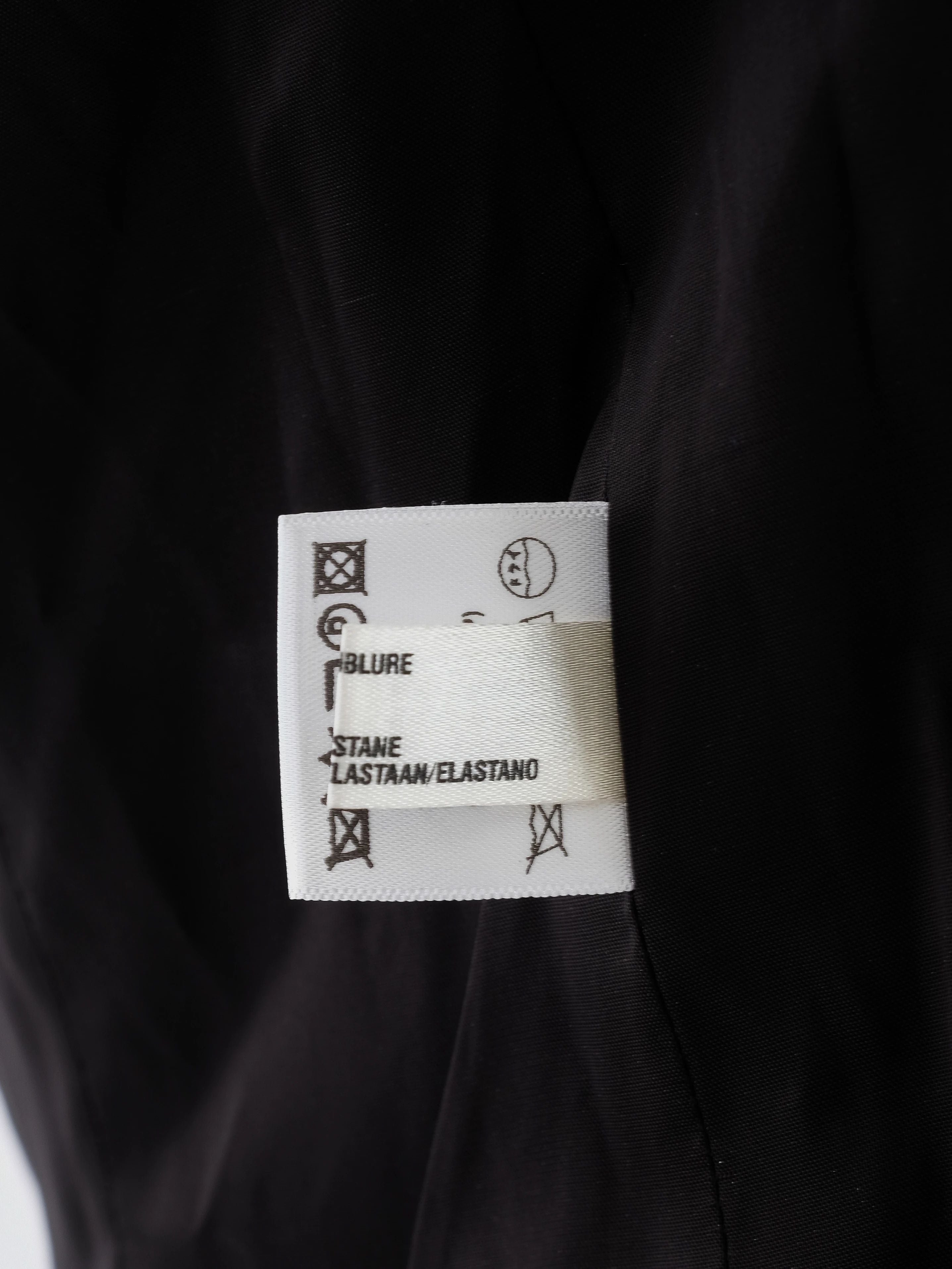 Excellent Escada Black Wool Pinstripe Blazer Size S