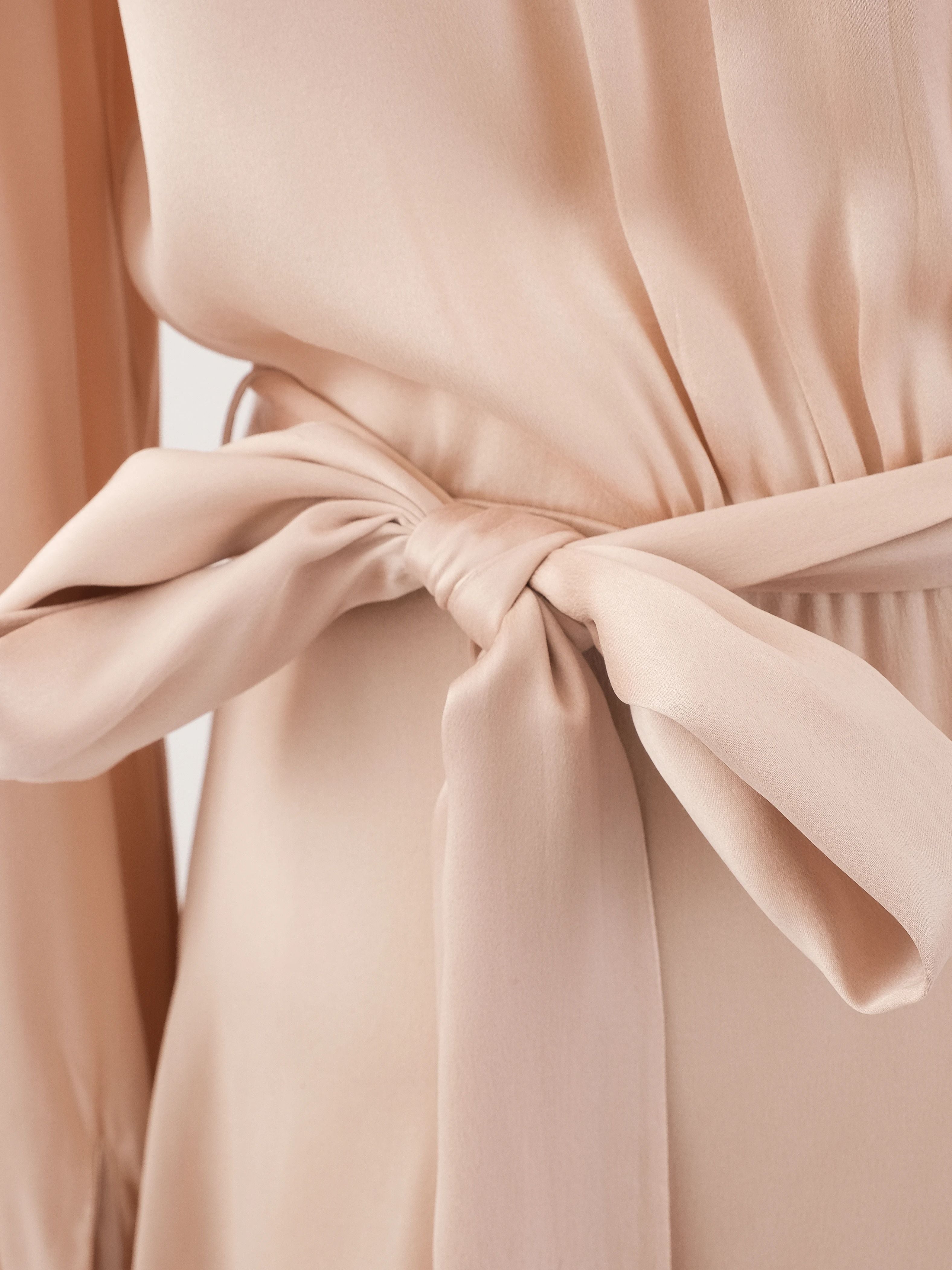 Excellent Zimmerman Pink Silk Wrap Dress with Ruffled Hem