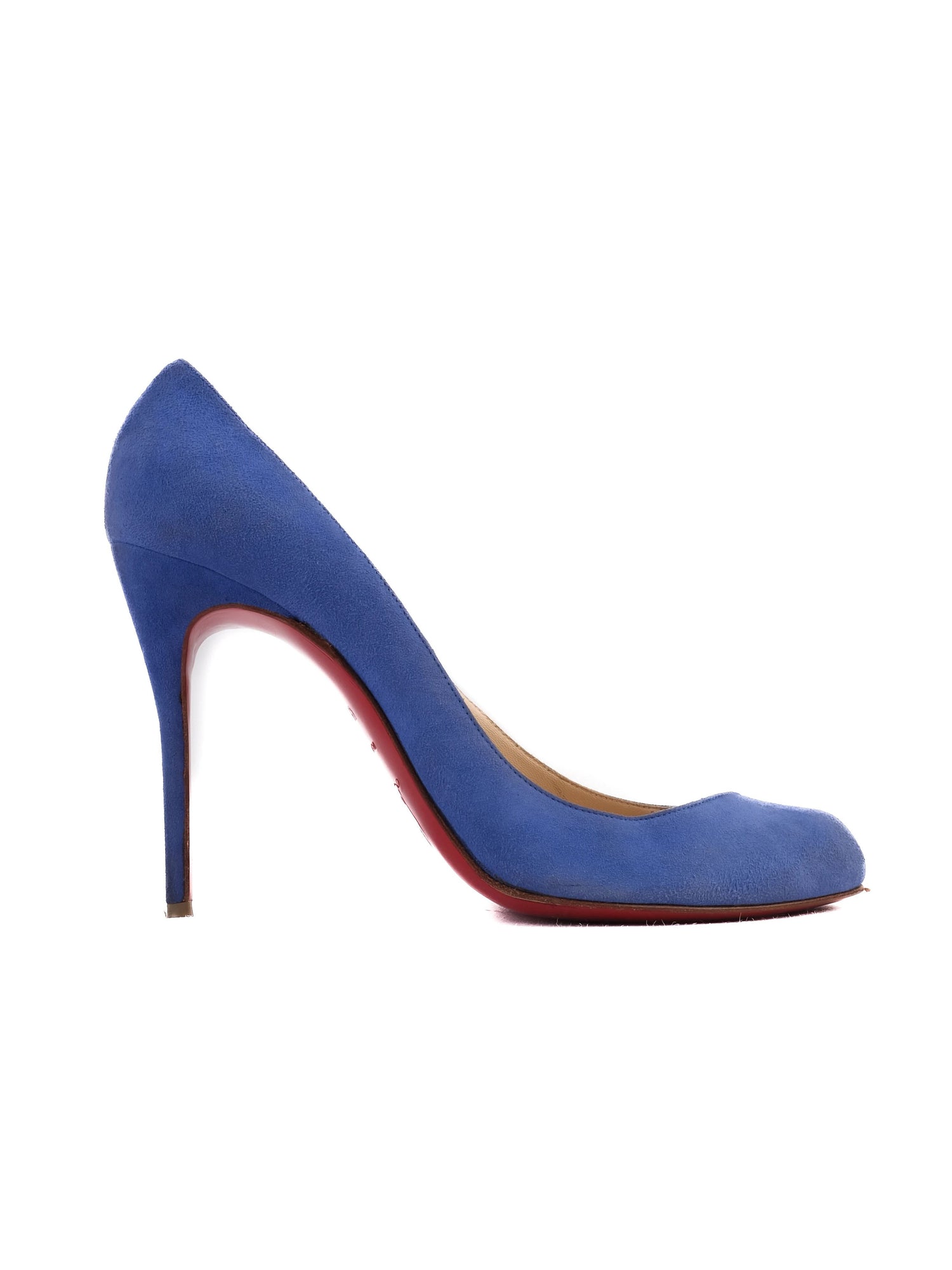 Christian Louboutin Blue Leather Stiletto Pumps Size 38.5 Excellent