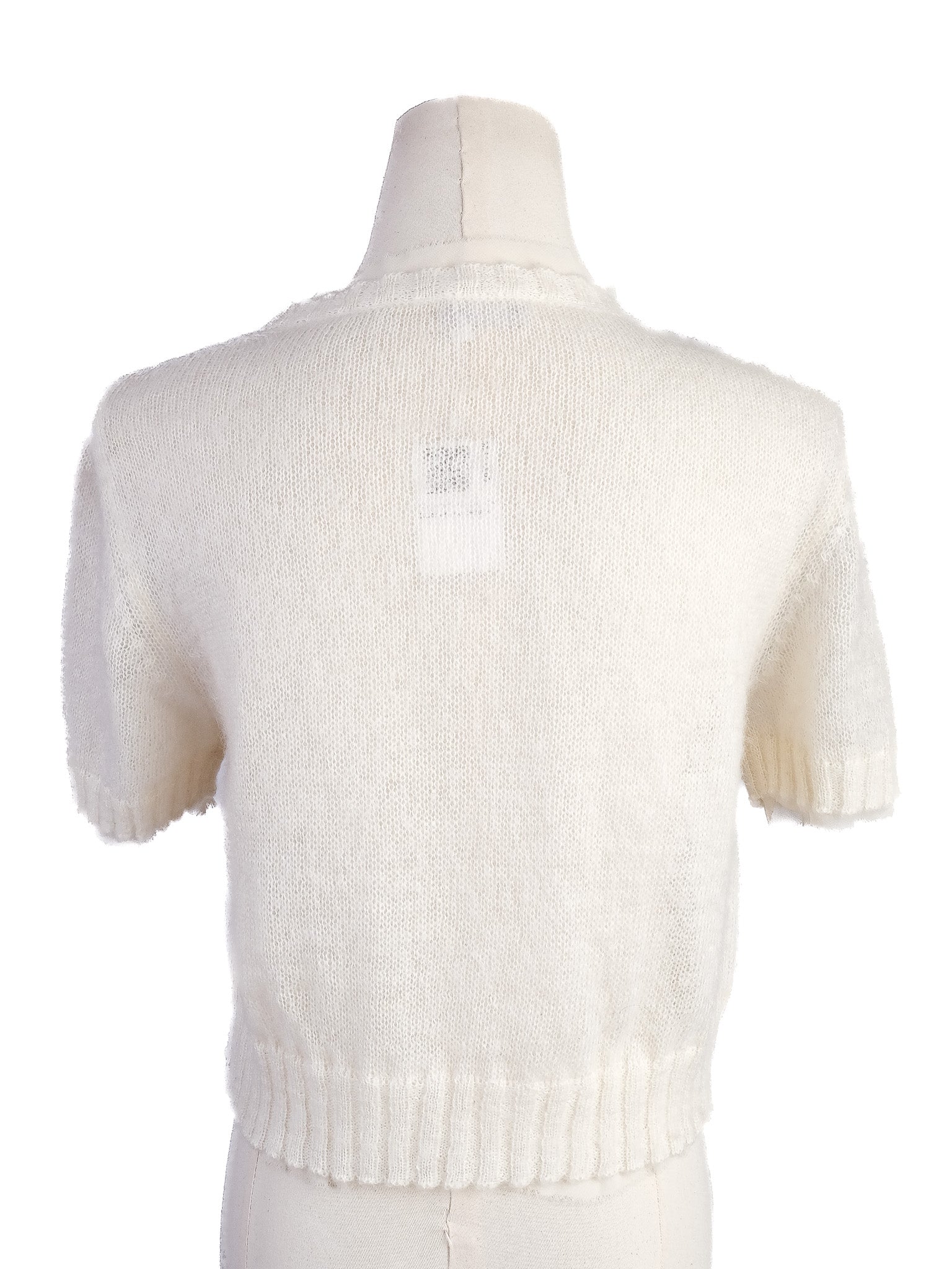 Excellent Philosophy Di Lorenzo Serafini White Wool Cardigan Set Size S