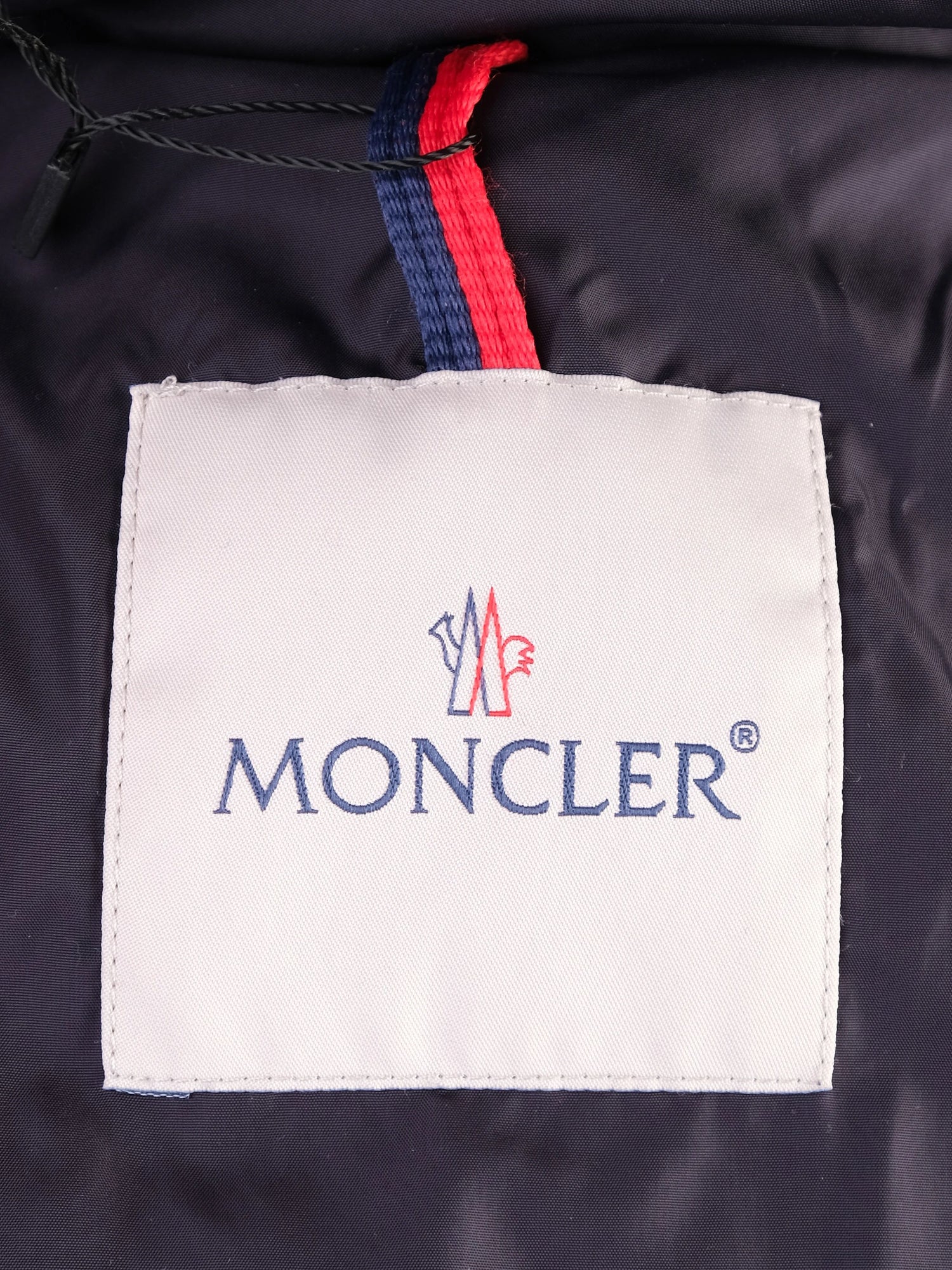 Excellent Moncler Blue Nylon Puffer Jacket with Hood Size M