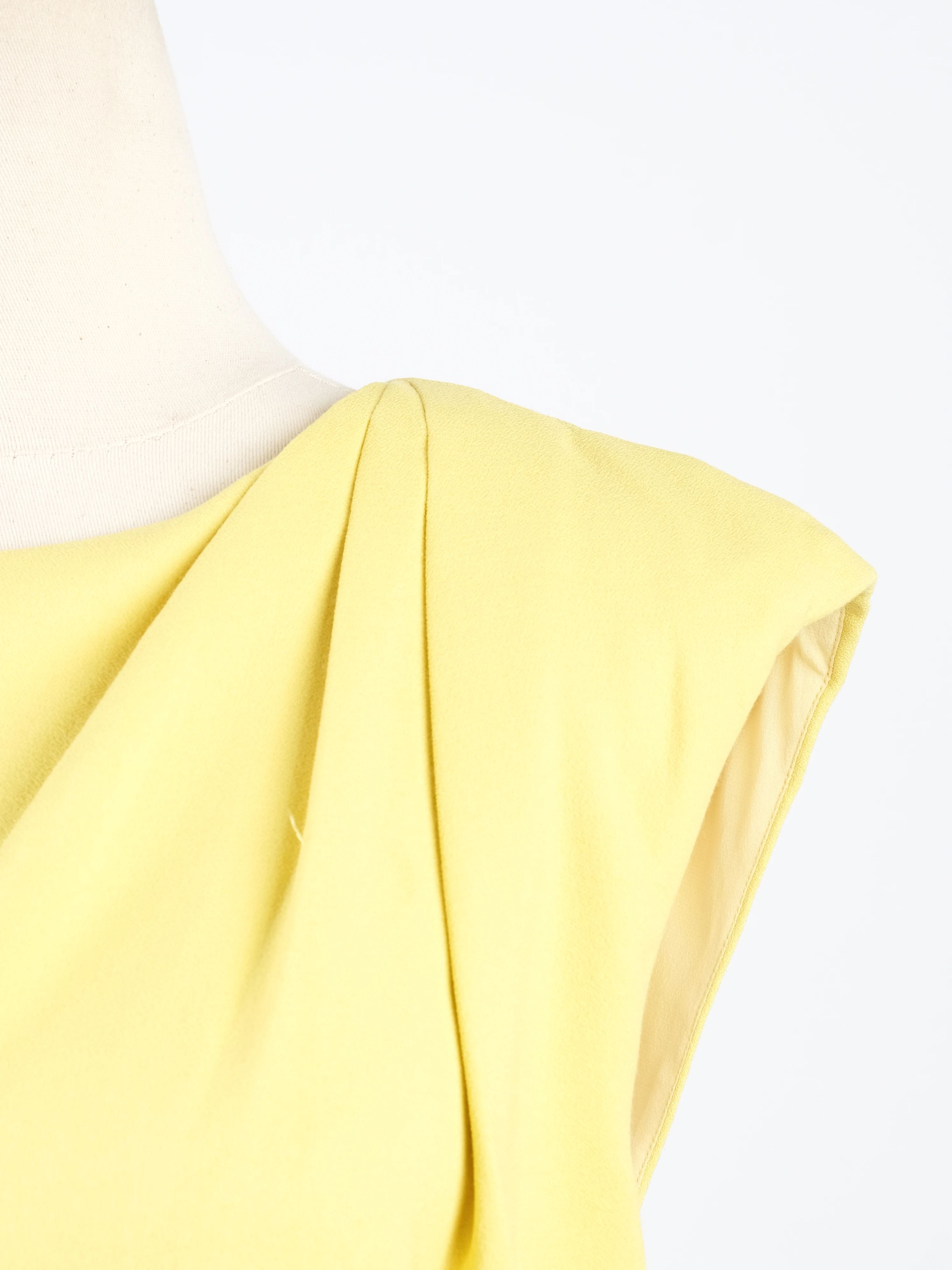 Excellent Emilio Pucci Yellow Sleeveless Dress Size XL Viscose