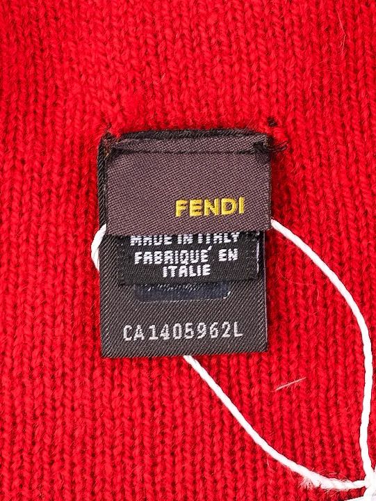 Excellent Fendi Striped Beanie Hat in Cashmere Size M Made in Italy