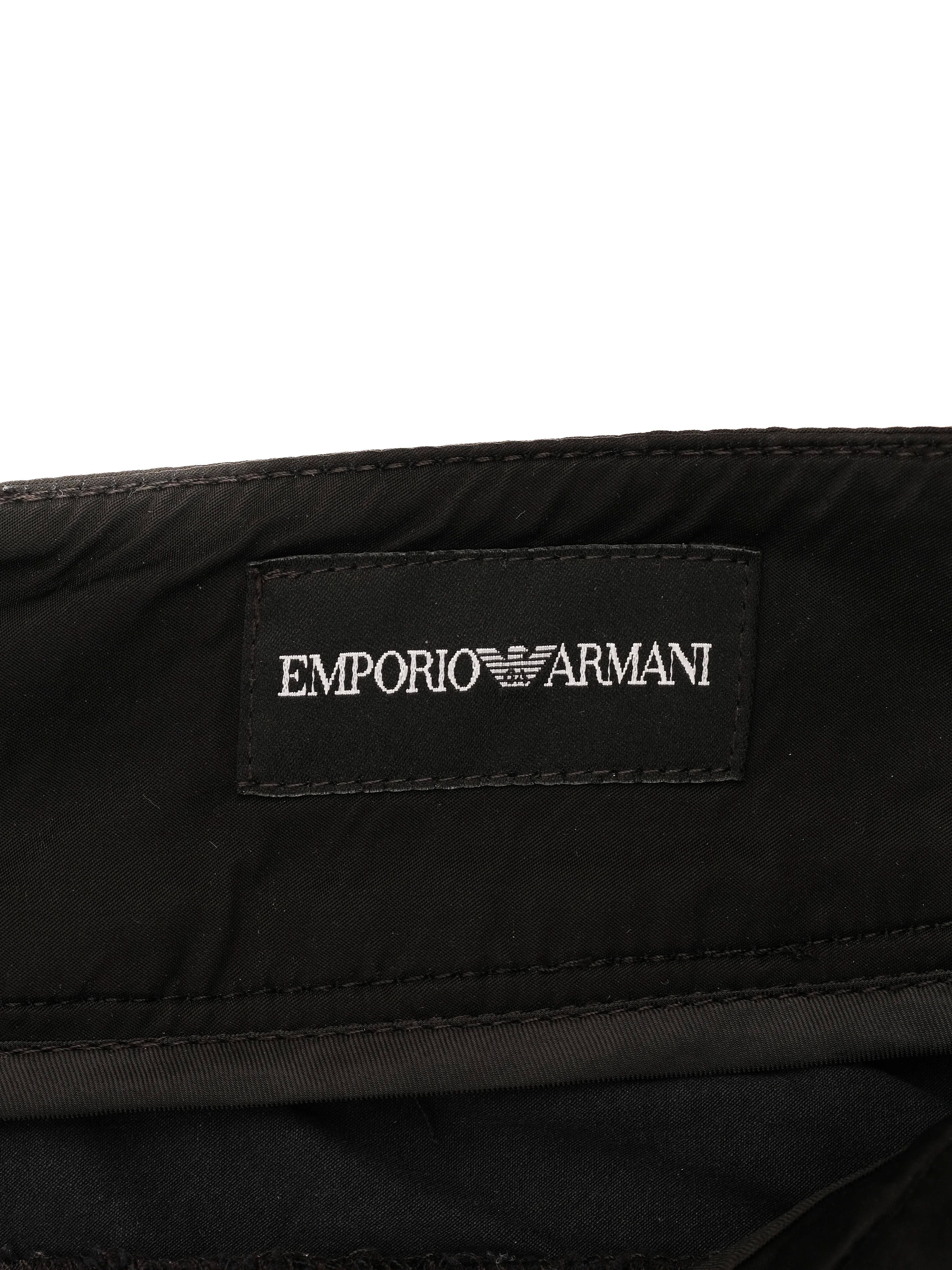 Excellent Emporio Armani Black Viscose Pants Size L for Women