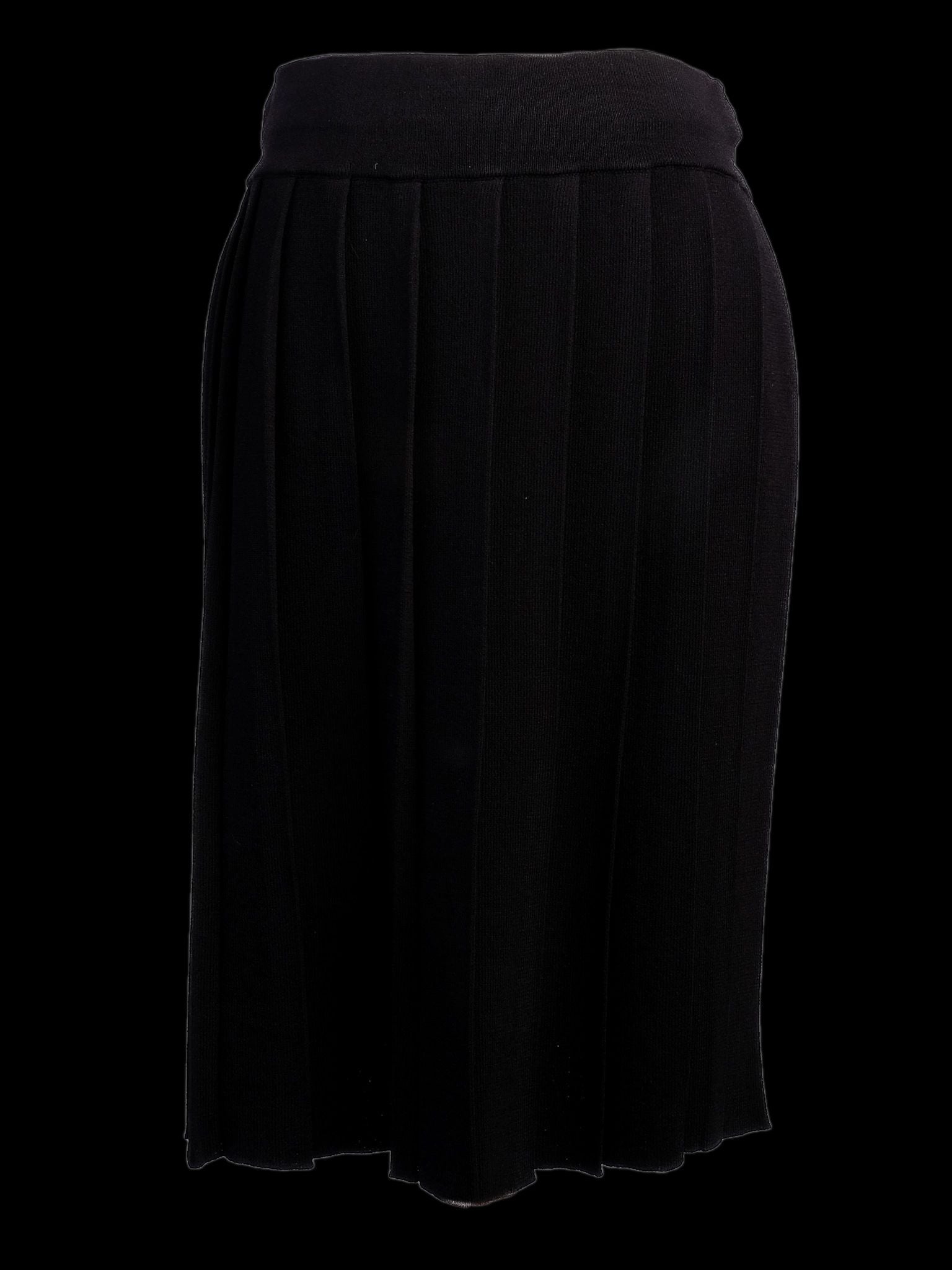 Pinko Black Pleated Skirt Size L Viscose Excellent Condition
