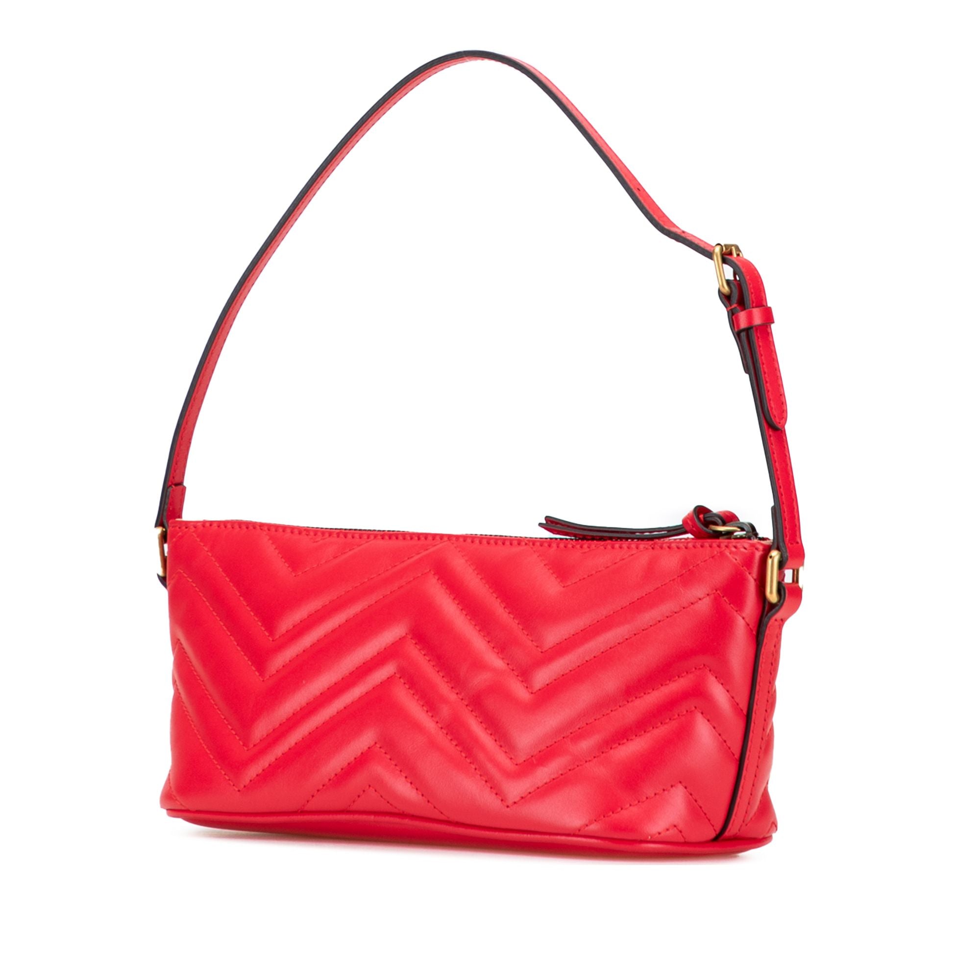 Gucci GG Marmont Matelasse Leather Shoulder Bag Red