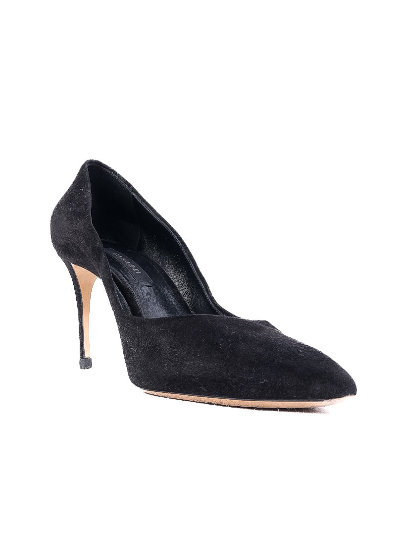 Casadei Black Leather High-Heeled Pumps Stiletto Size TBD