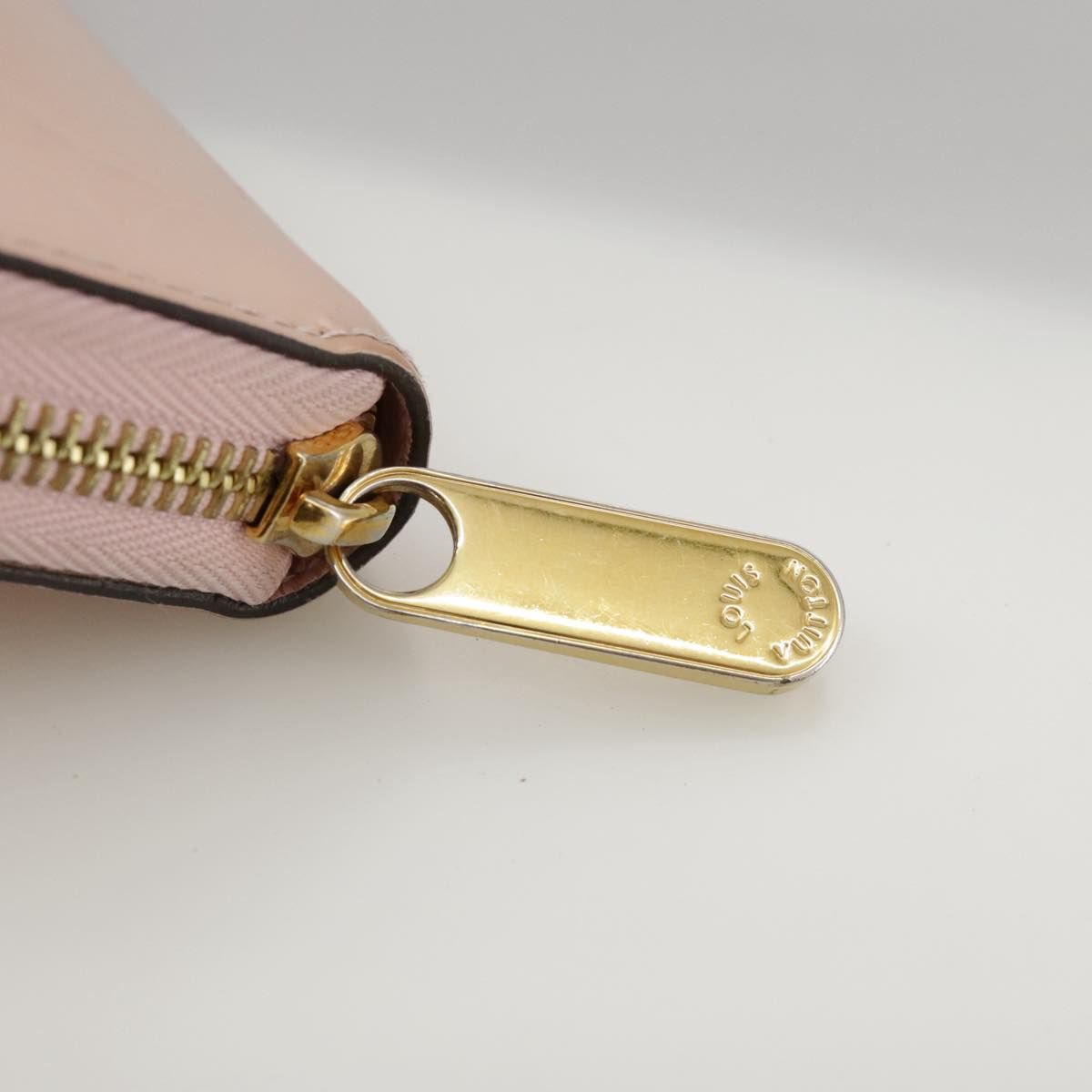Louis Vuitton Vernis Zippy Wallet Rose Valerine M 93522 Lv Auth