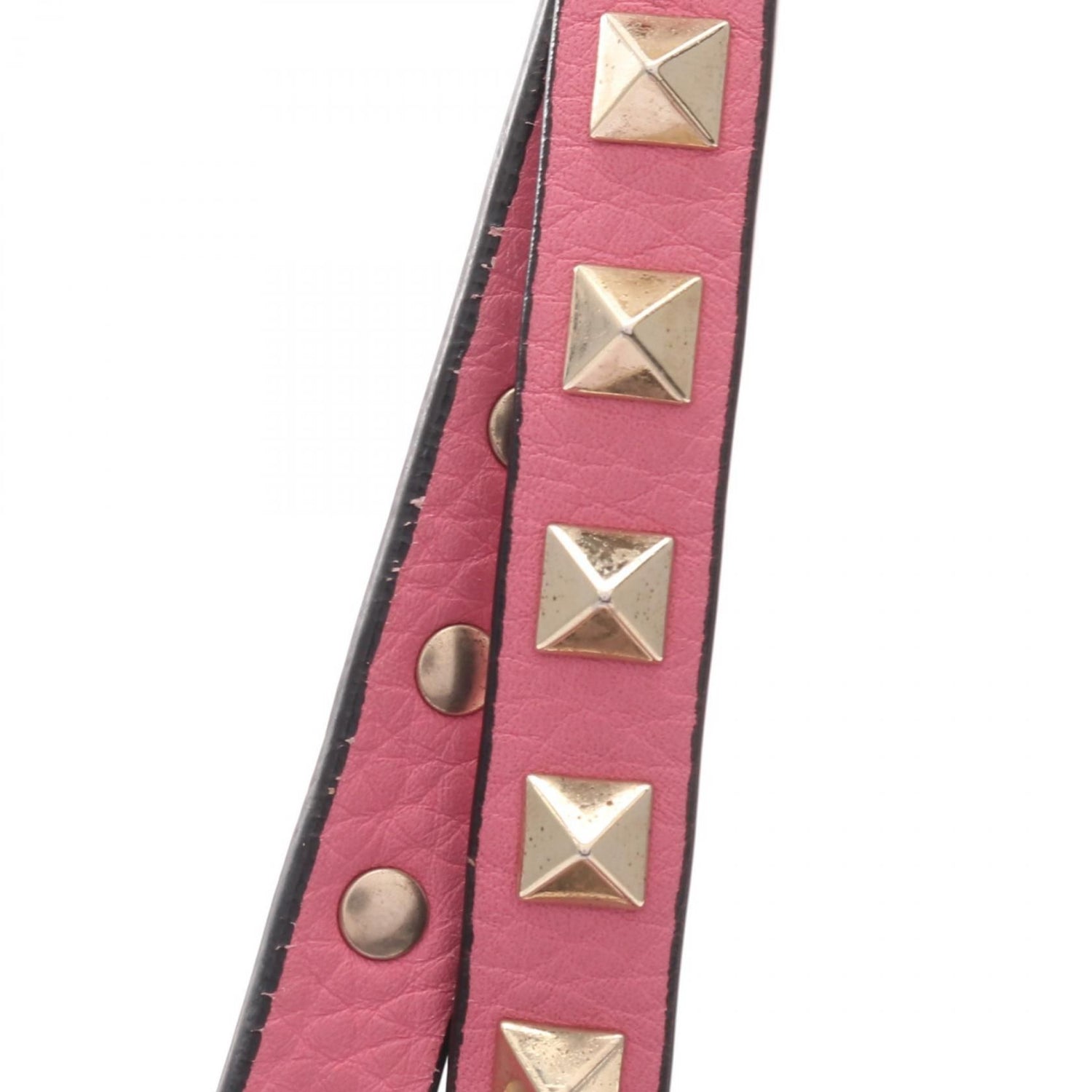 Valentino Rock Studs Tote Bag Pink Leather