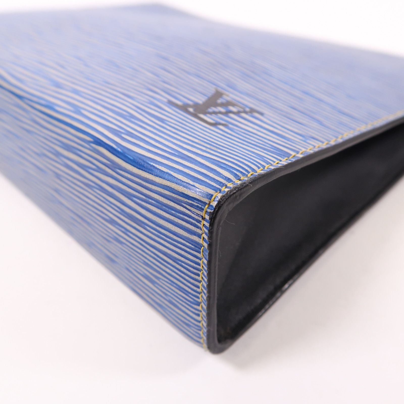 Louis Vuitton Epi Poche Toilette Blue Business Bag Clutch Bag M 54654