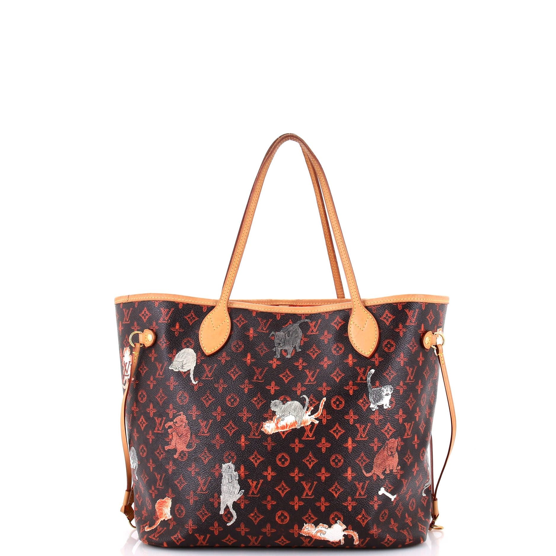 Louis Vuitton Neverfull Nm Tote Limited Edition Grace Coddington Catogram Canvas Mm