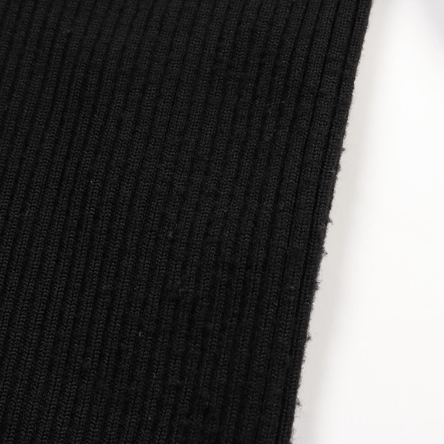 Chanel Black Coco Mark Clover Knit Rayon Wool P 64687k 60670