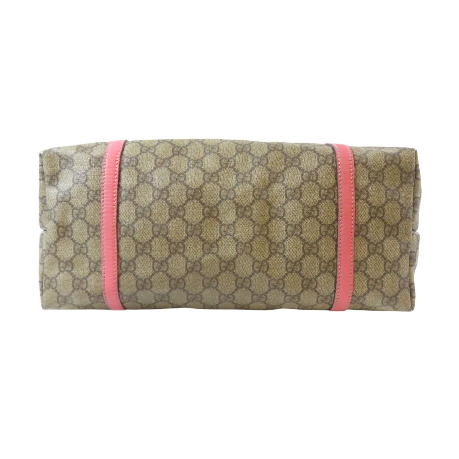 Gucci Gg Supreme Tote Bag Pvc Canvas Brown 197953