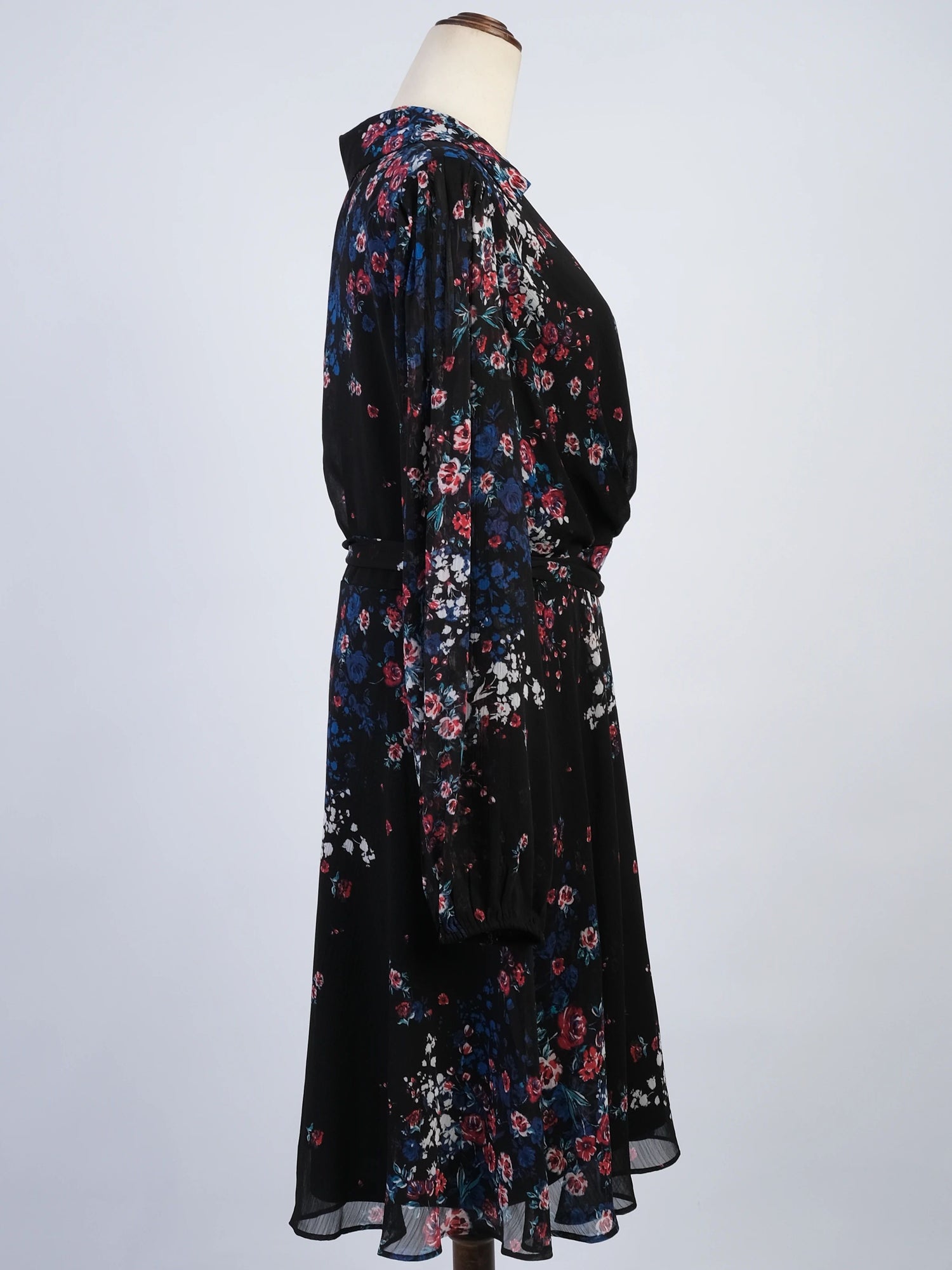 NEW DKNY Black Floral Print Dress Size N/A