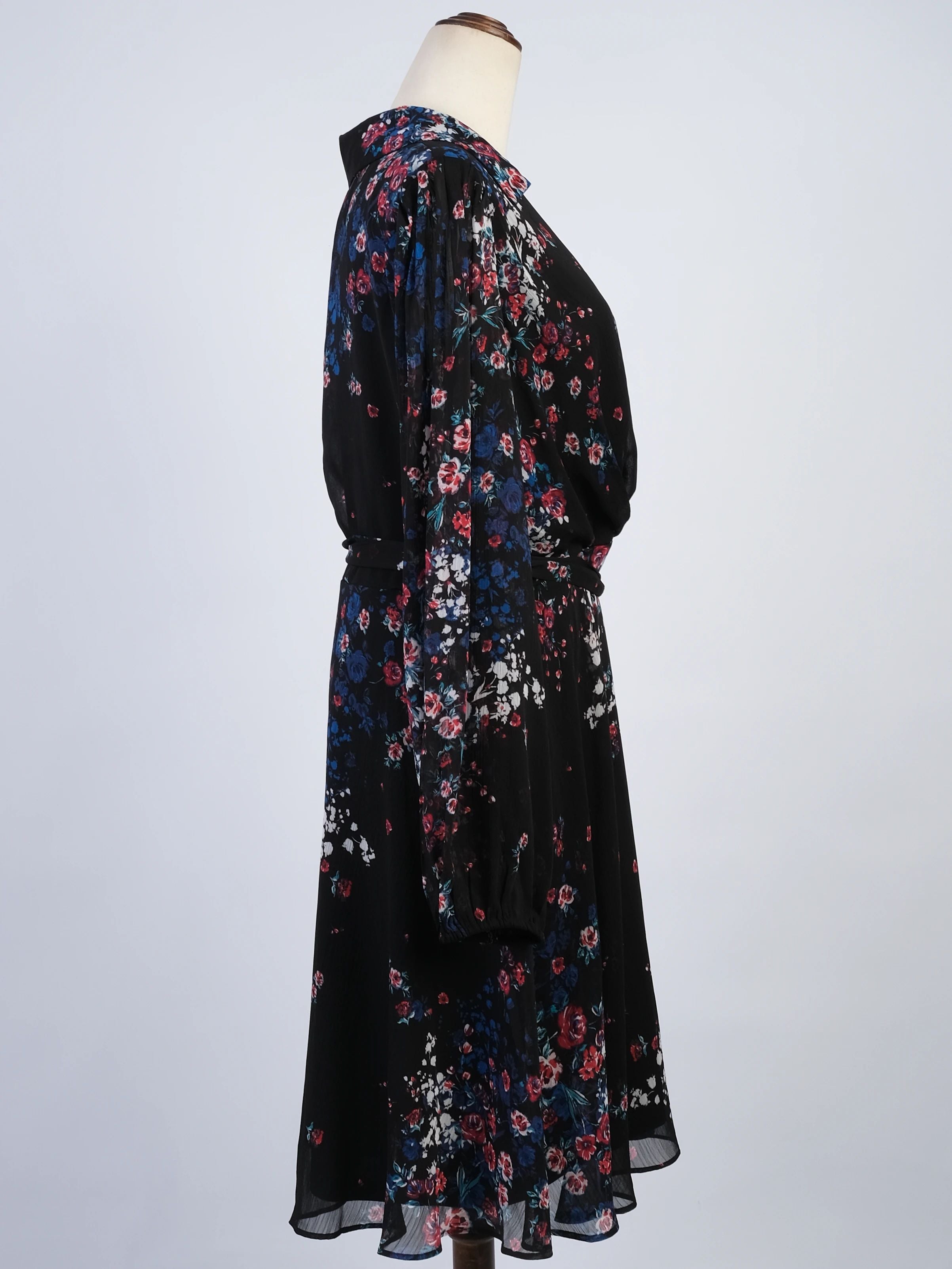 NEW DKNY Black Floral Print Dress Size N/A