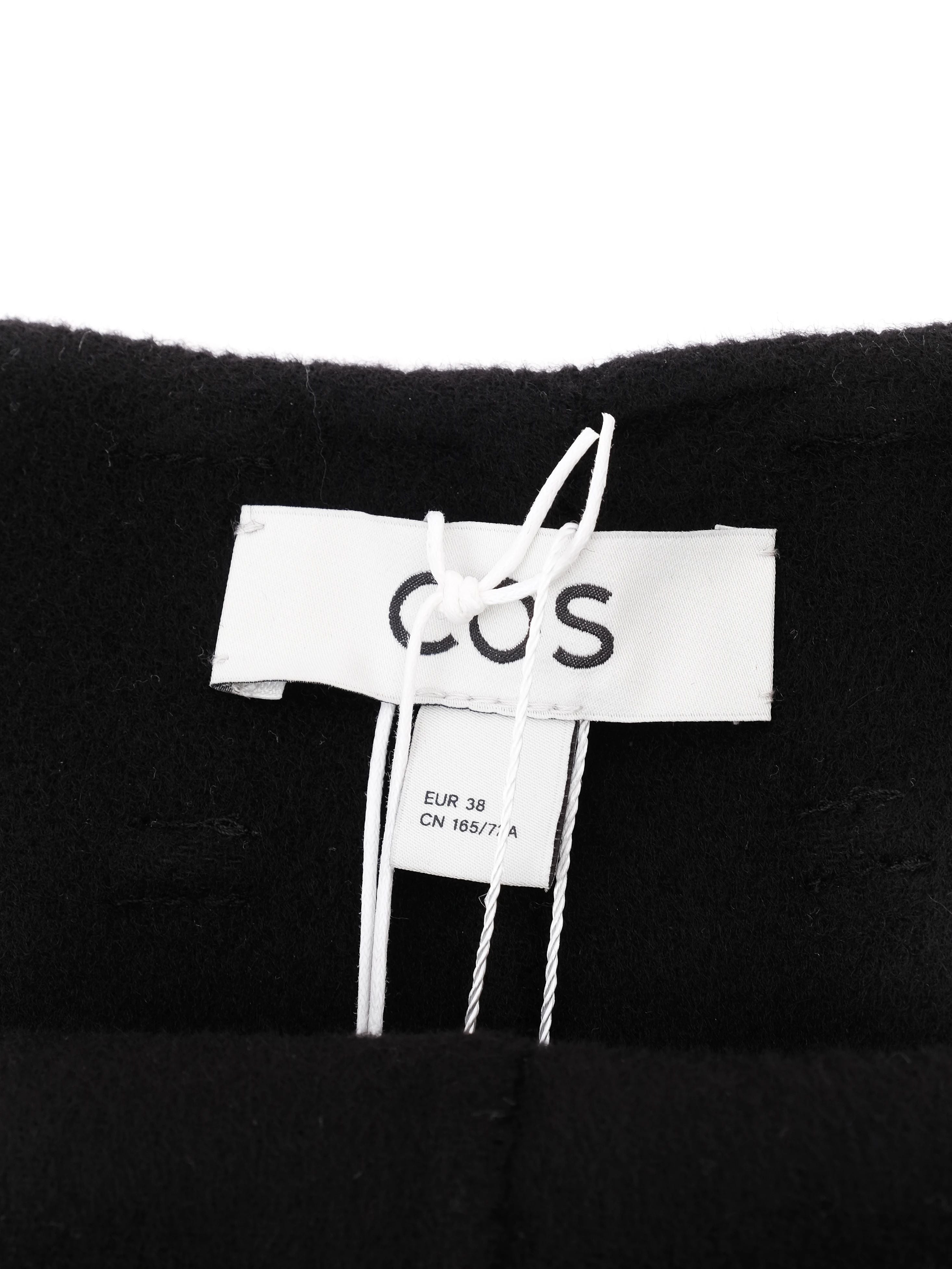 NEW COS Black Wool Skirt With Slit Size M