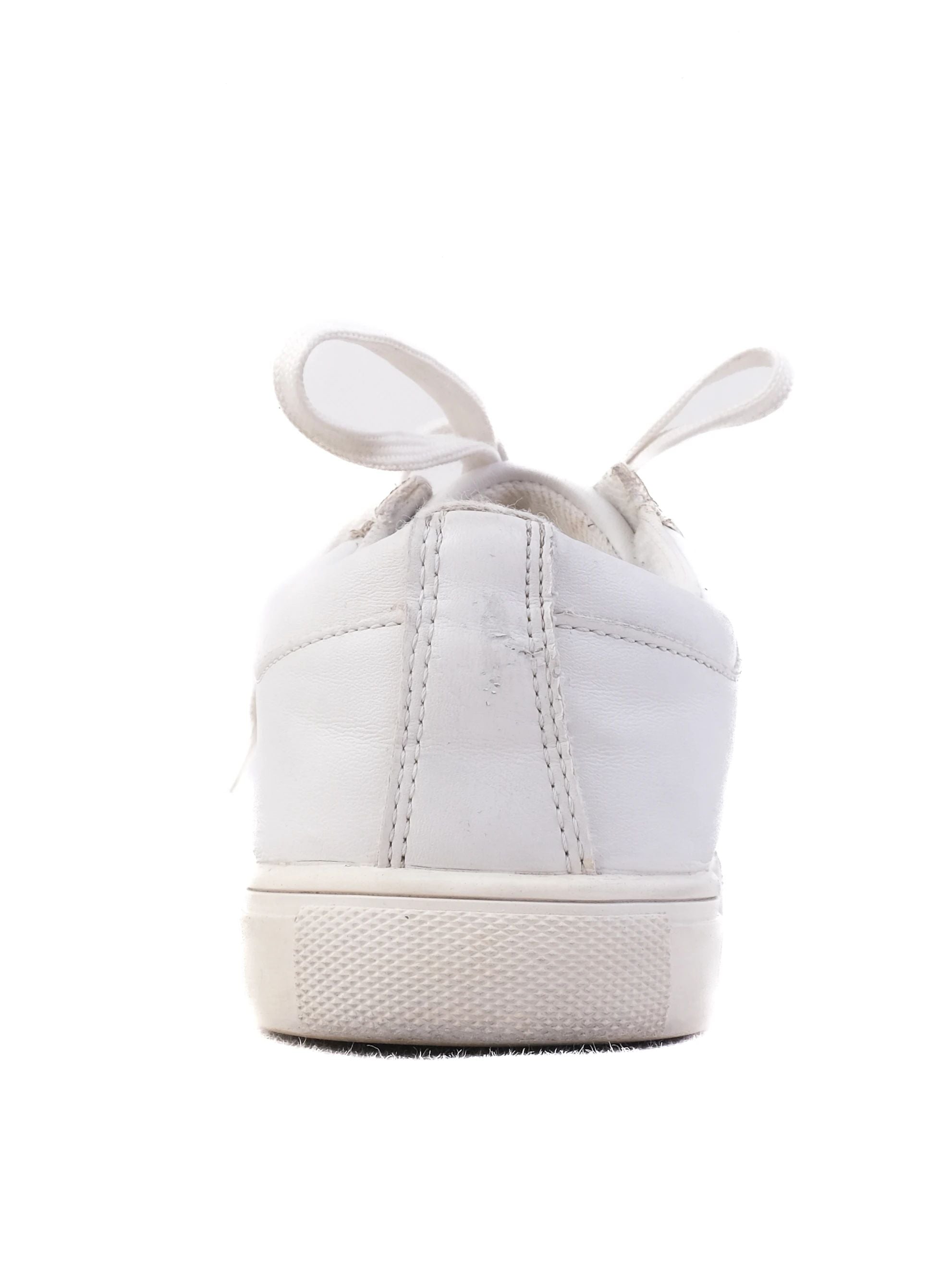 Excellent MSGM White Leather Sneakers Size 36.5
