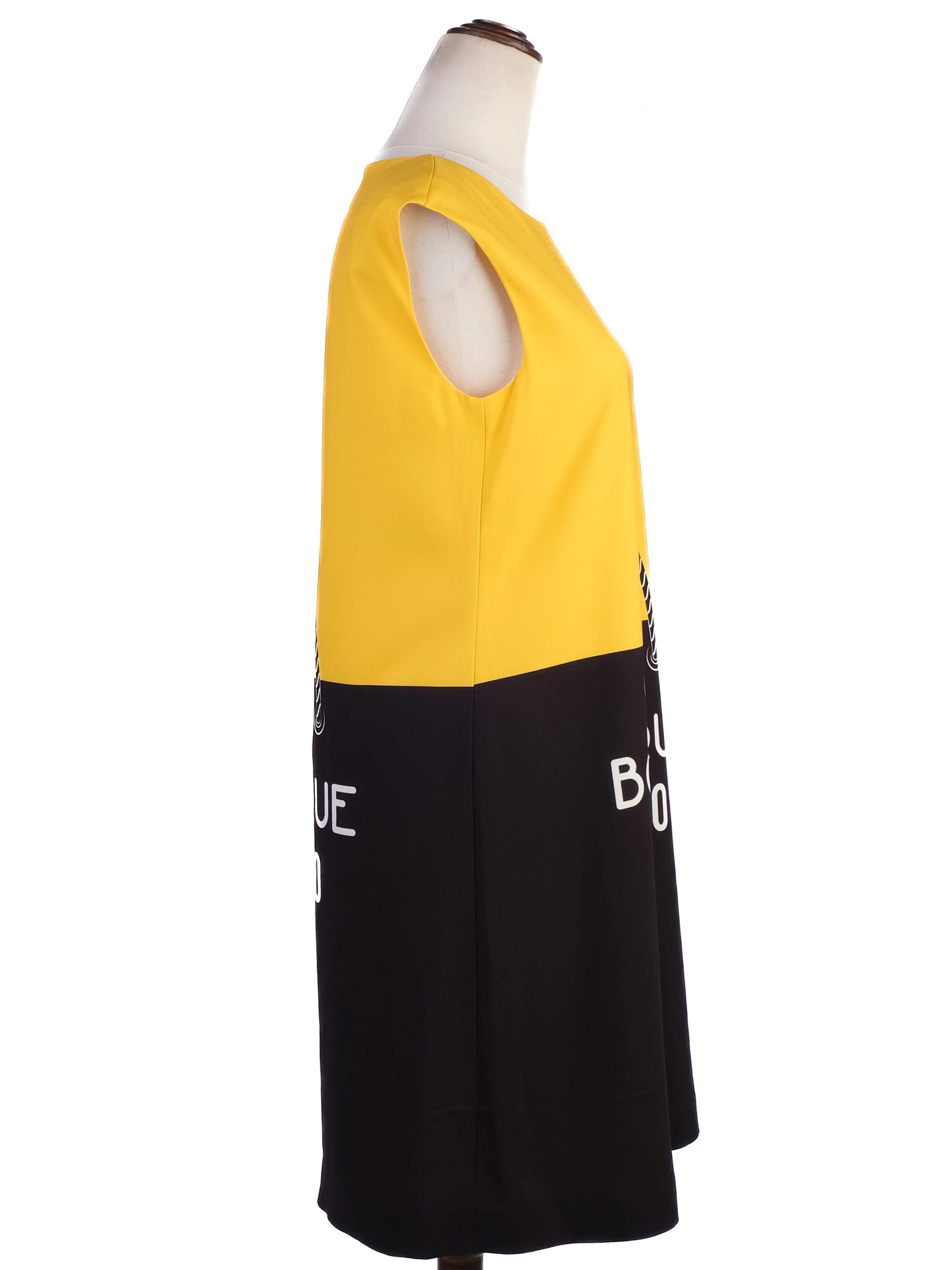 Excellent Moschino Yellow Dress Size S Boutique Graphic Design