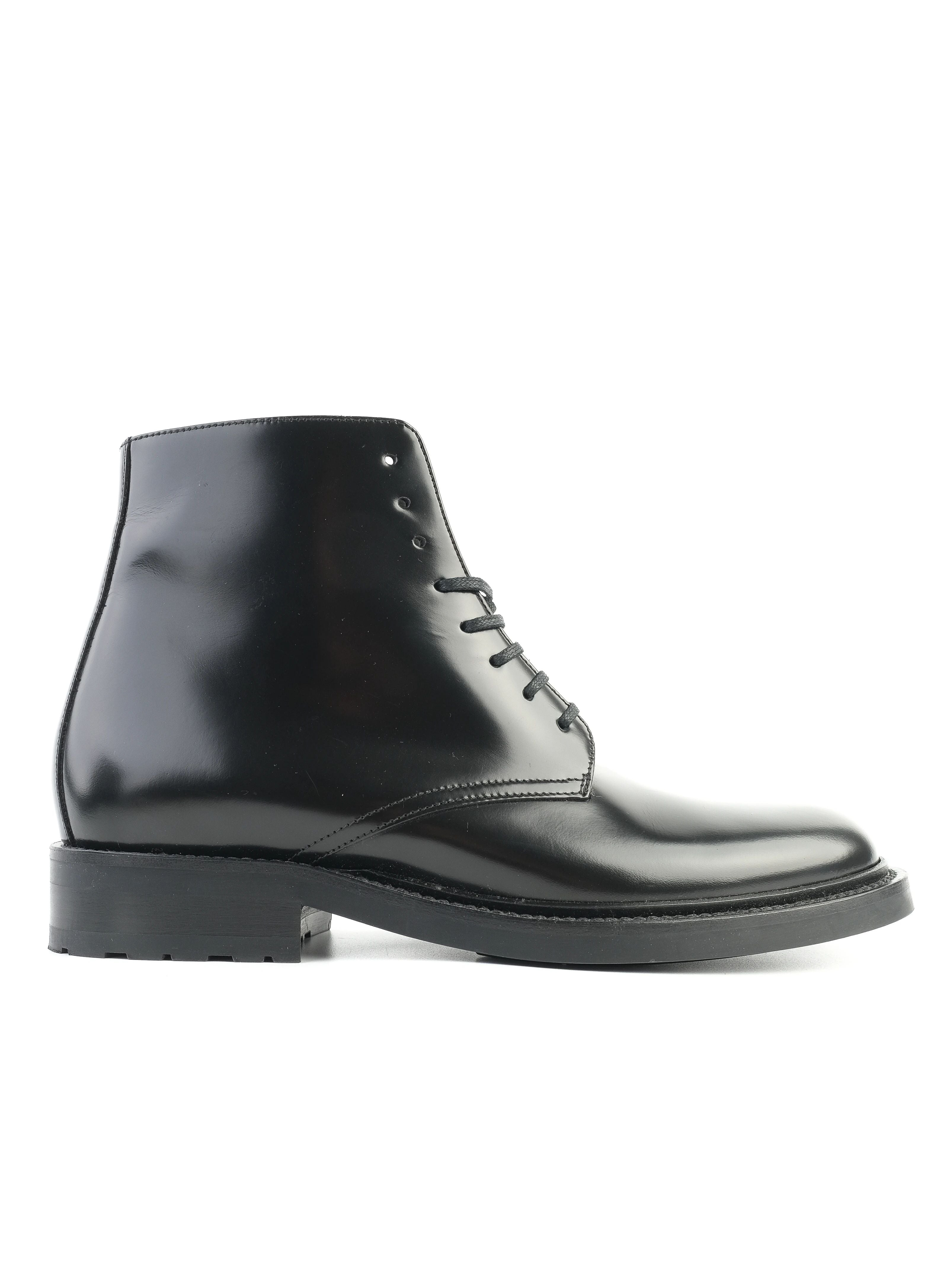 Excellent Yves Saint Laurent Black Leather Boots Size 40