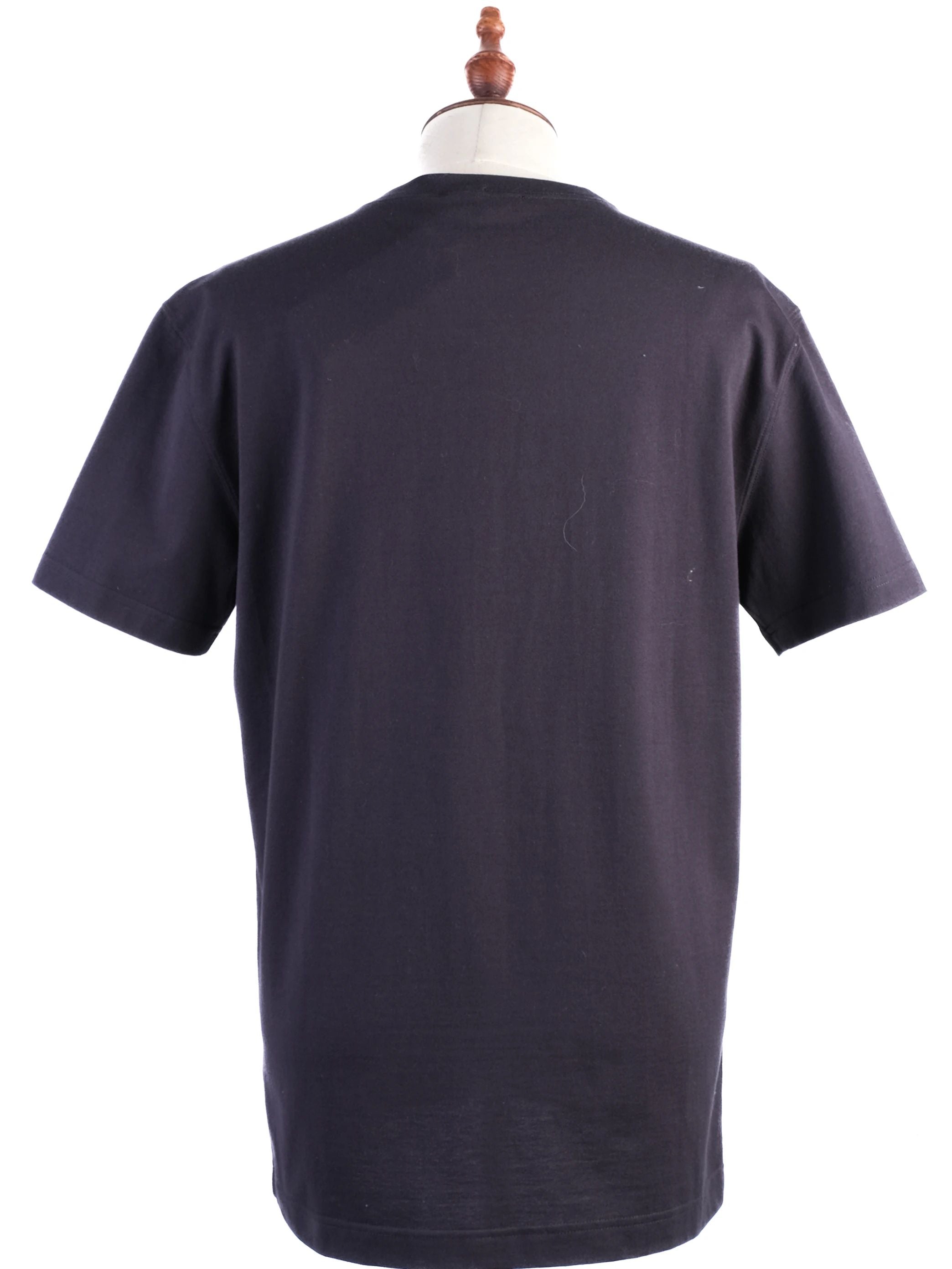 NEW Dolce Gabbana Blue Cotton T-Shirt Size S with DG Compass Logo