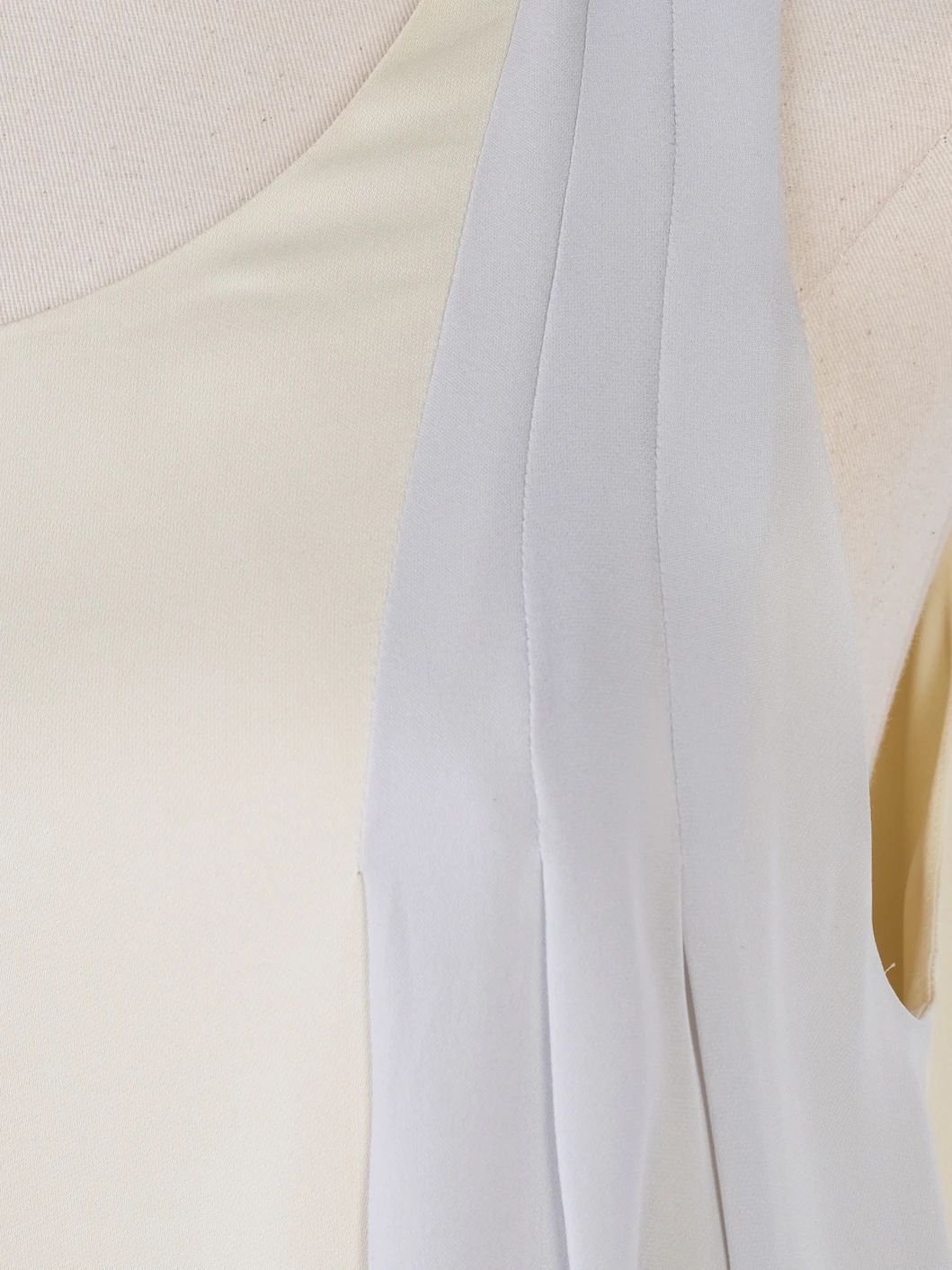 Excellent Emporio Armani Beige Sleeveless Dress Size L V-Neck Detail