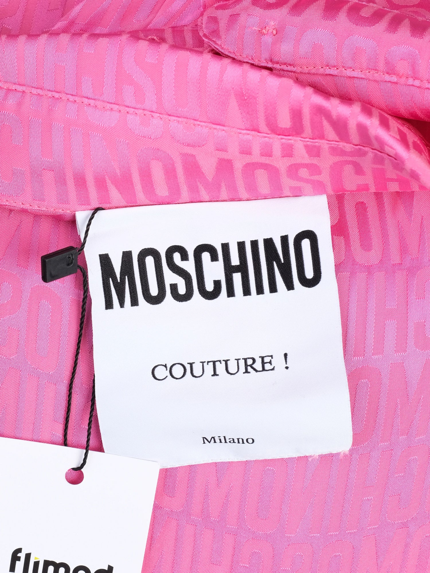 Excellent Moschino Pink Blouse Long Sleeve Viscose Patterned