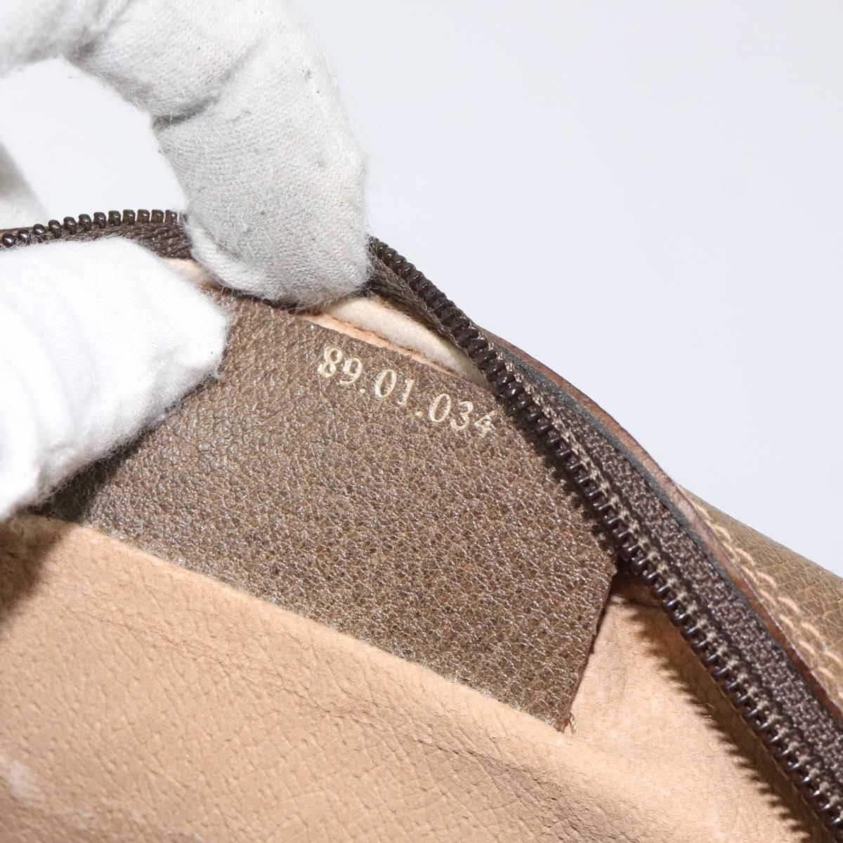 Gucci Gg Supreme Web Sherry Line Clutch Bag Pvc Beige Gold 89 01 034 Auth