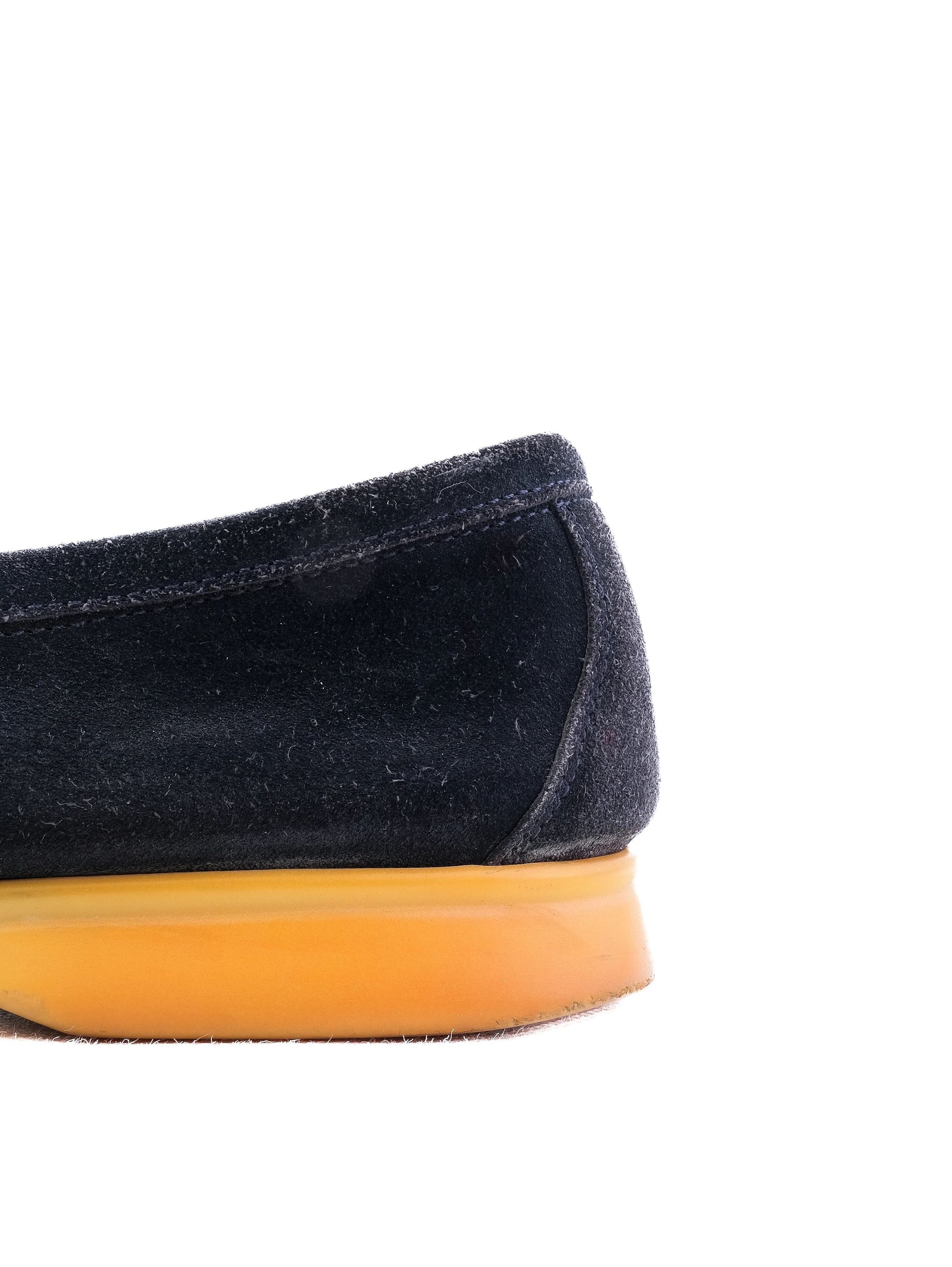 Excellent Loro Piana Black Leather Loafers for Men