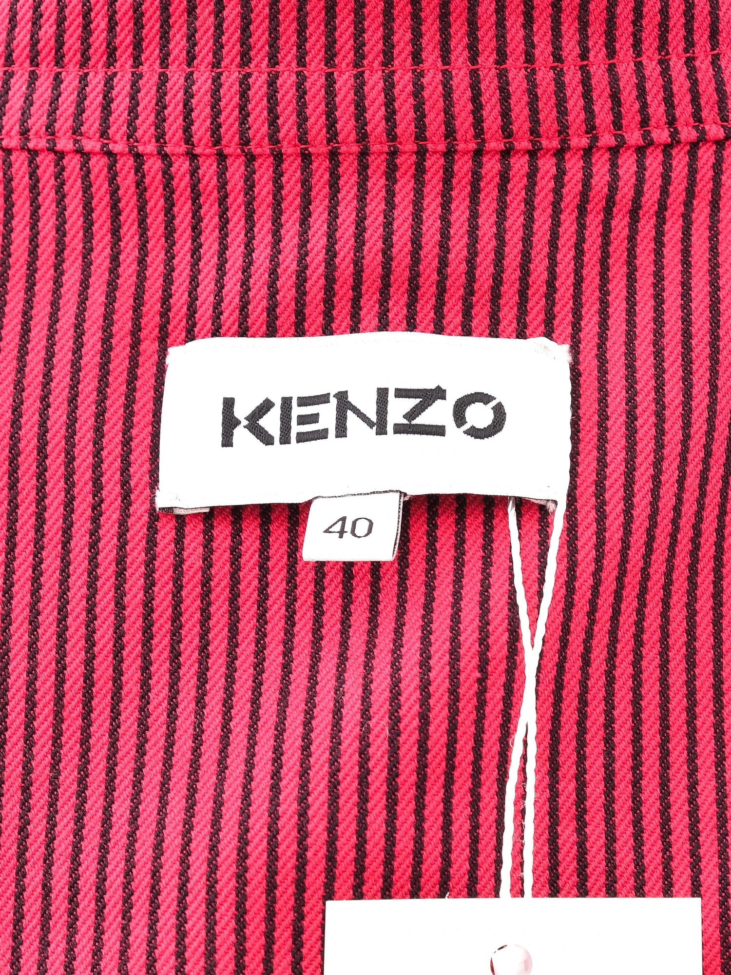 Excellent Kenzo Red Zip-Up Cotton Jacket Women Size N/A