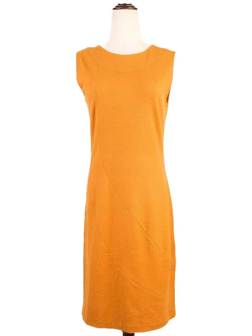 Excellent Nicole Farhi Orange Wool Dress Size S