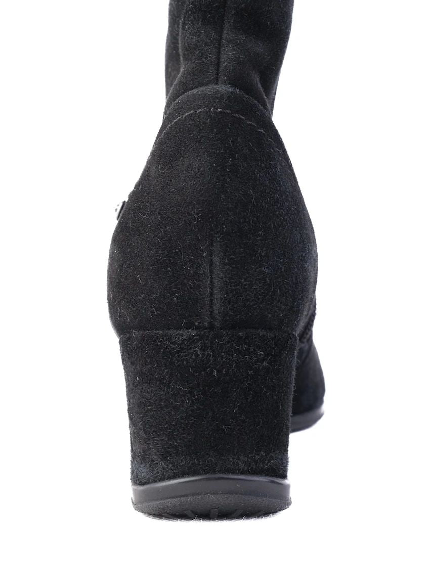 Perfect Giovanni Fabiani Black Genuine Suede Wedge Boots Size 37.5