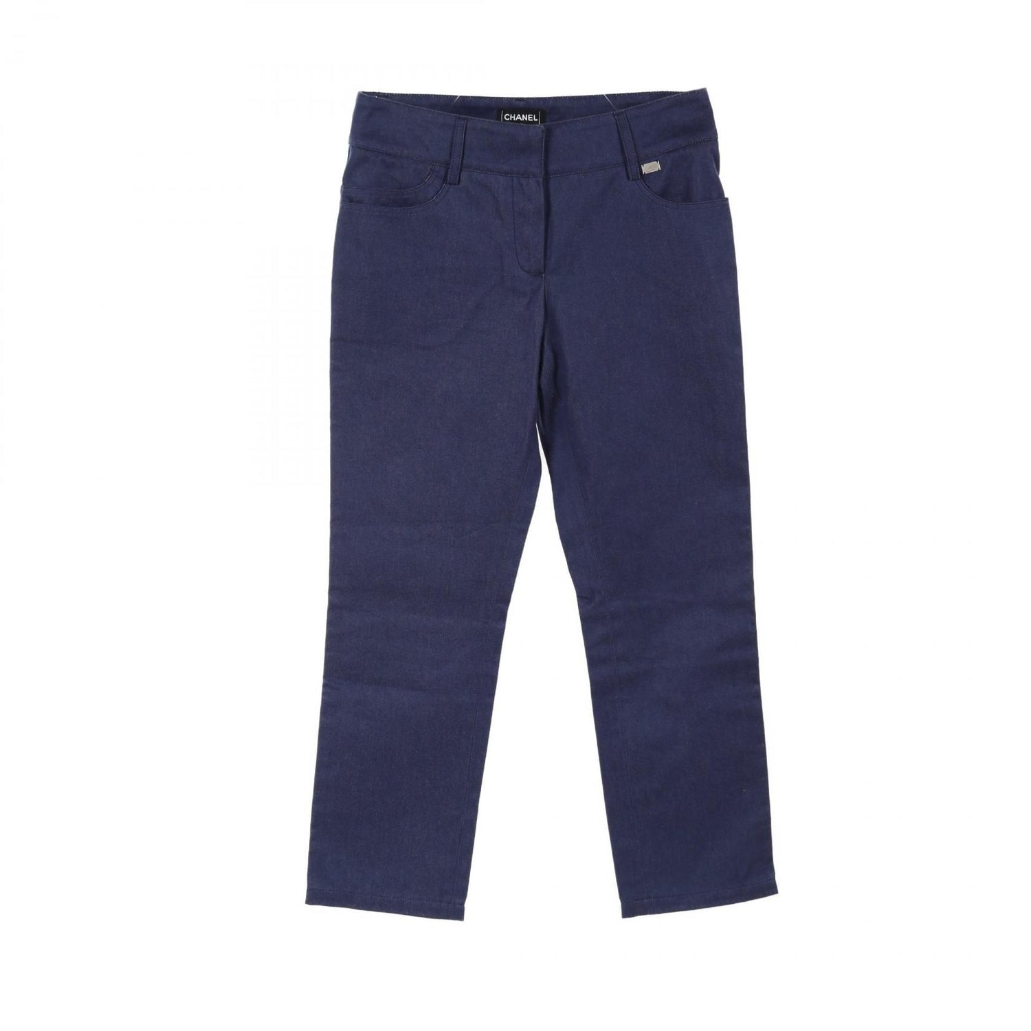 Chanel Blue Denim Pants Cotton P 24442v 15076