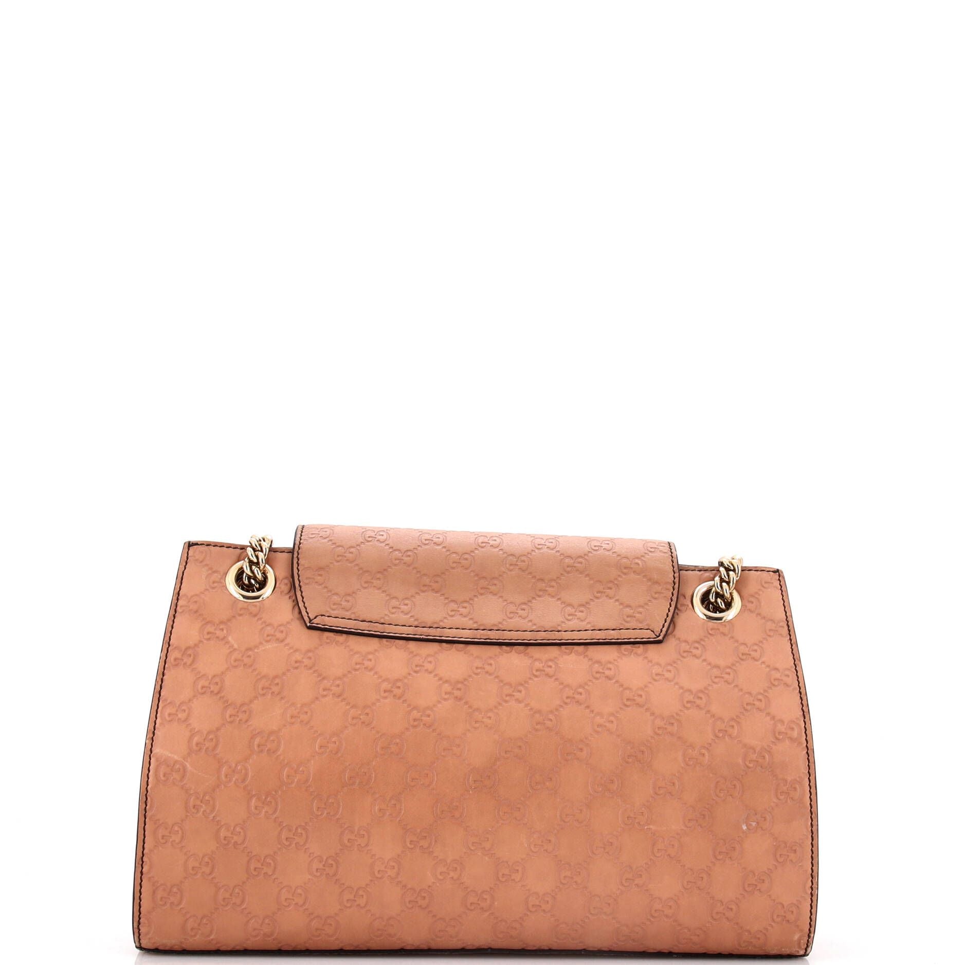 Gucci Emily Chain Flap Shoulder Bag Guccissima Leather Large