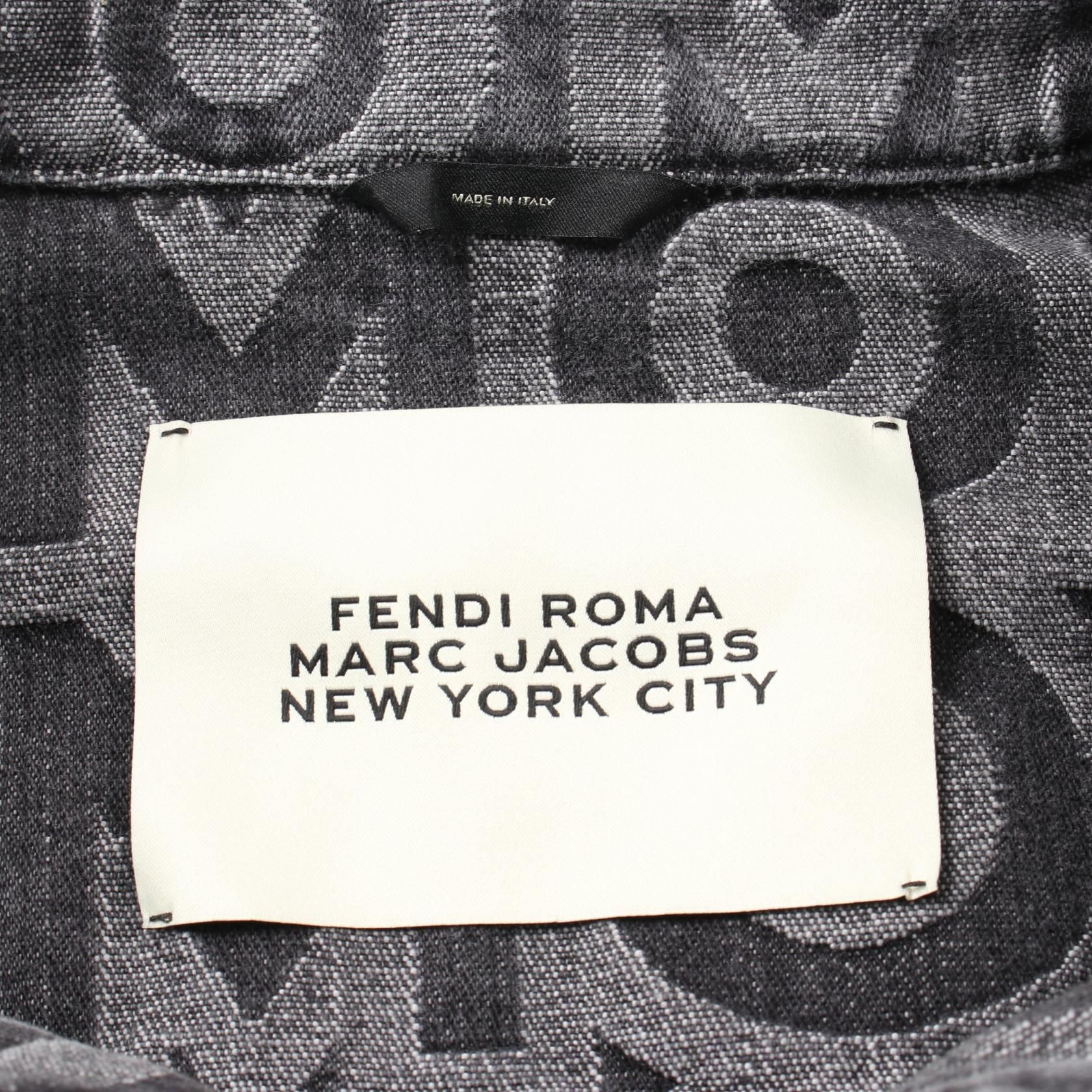Fendi Marc Jacobs Denim Jacket Fw 1027 Am 6p Cotton Gray Mens 54