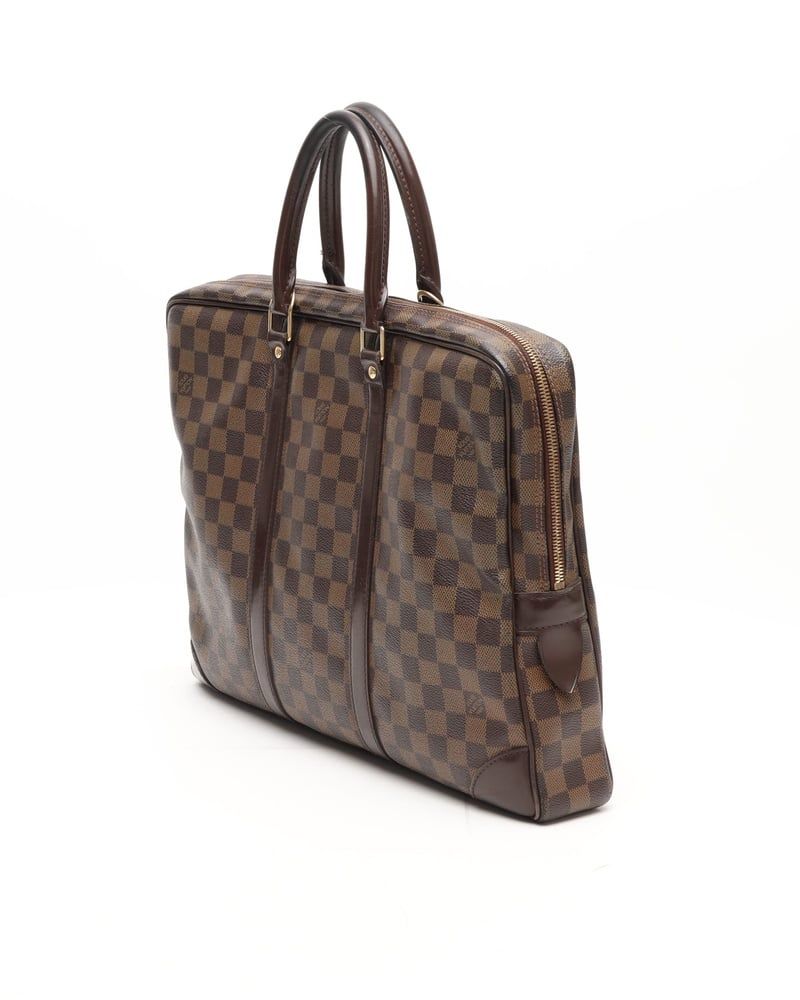 Louis Vuitton Damier Ebene Porte Documents Voyages Bag