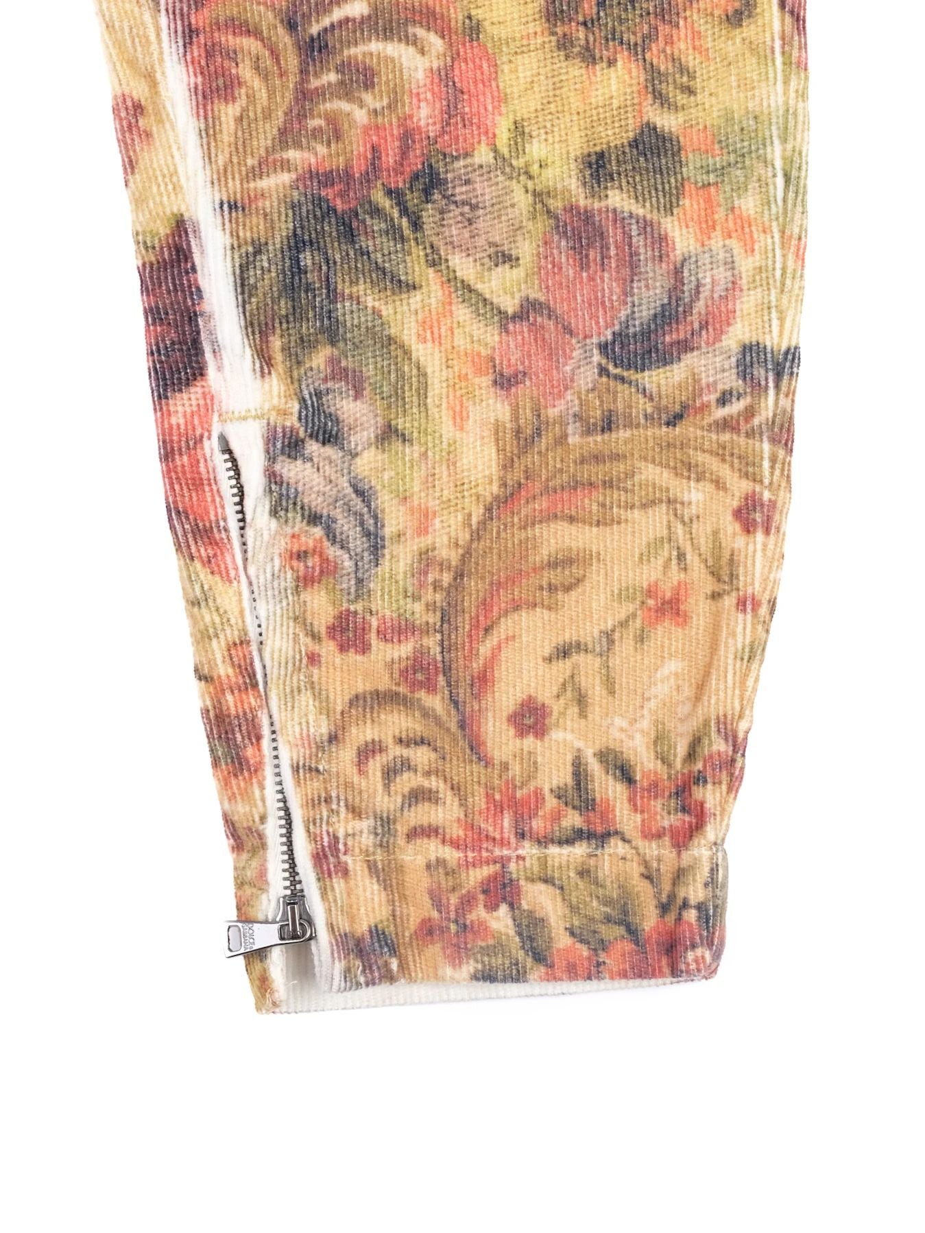 Excellent Dolce & Gabbana Floral Pants XS Velvety Elastane Design
