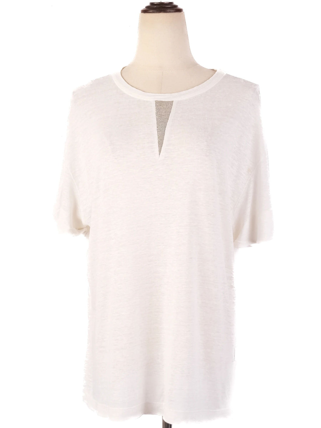 Excellent Brunello Cucinelli White Short Sleeve Top Size M