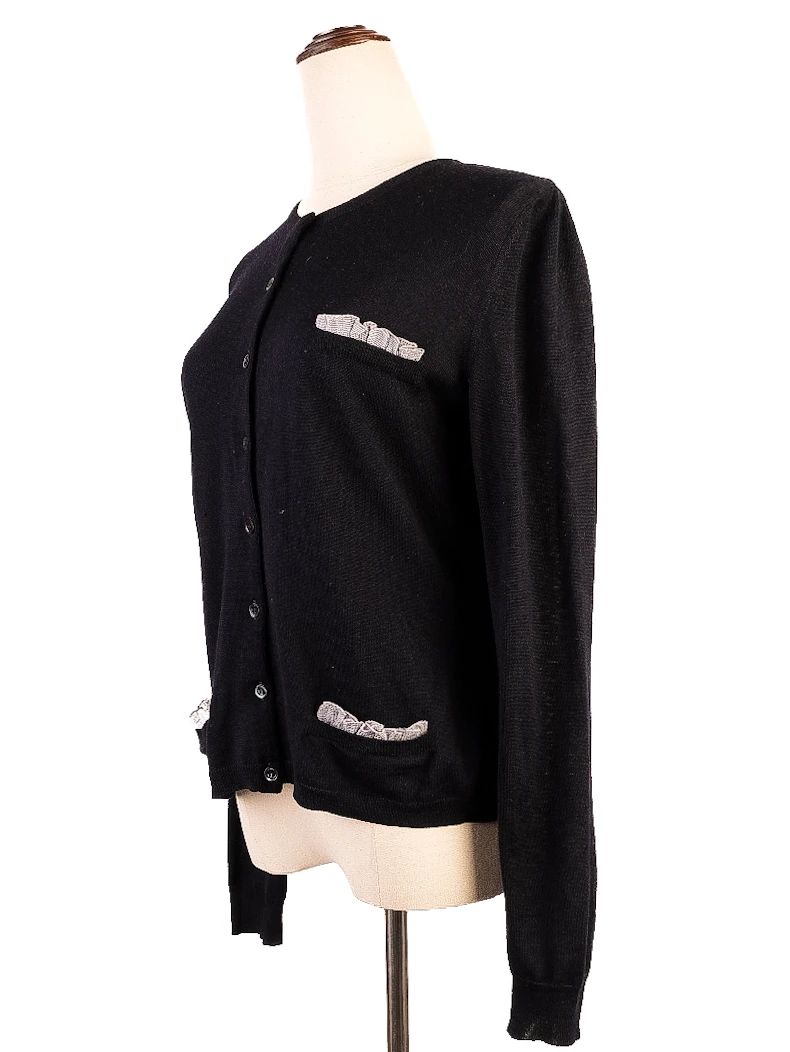 Excellent Moschino Blue Silk Cardigan WomenÕs Size XL