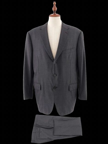 Excellent Ermenegildo Zegna Gray Wool Suit Jacket Size XL