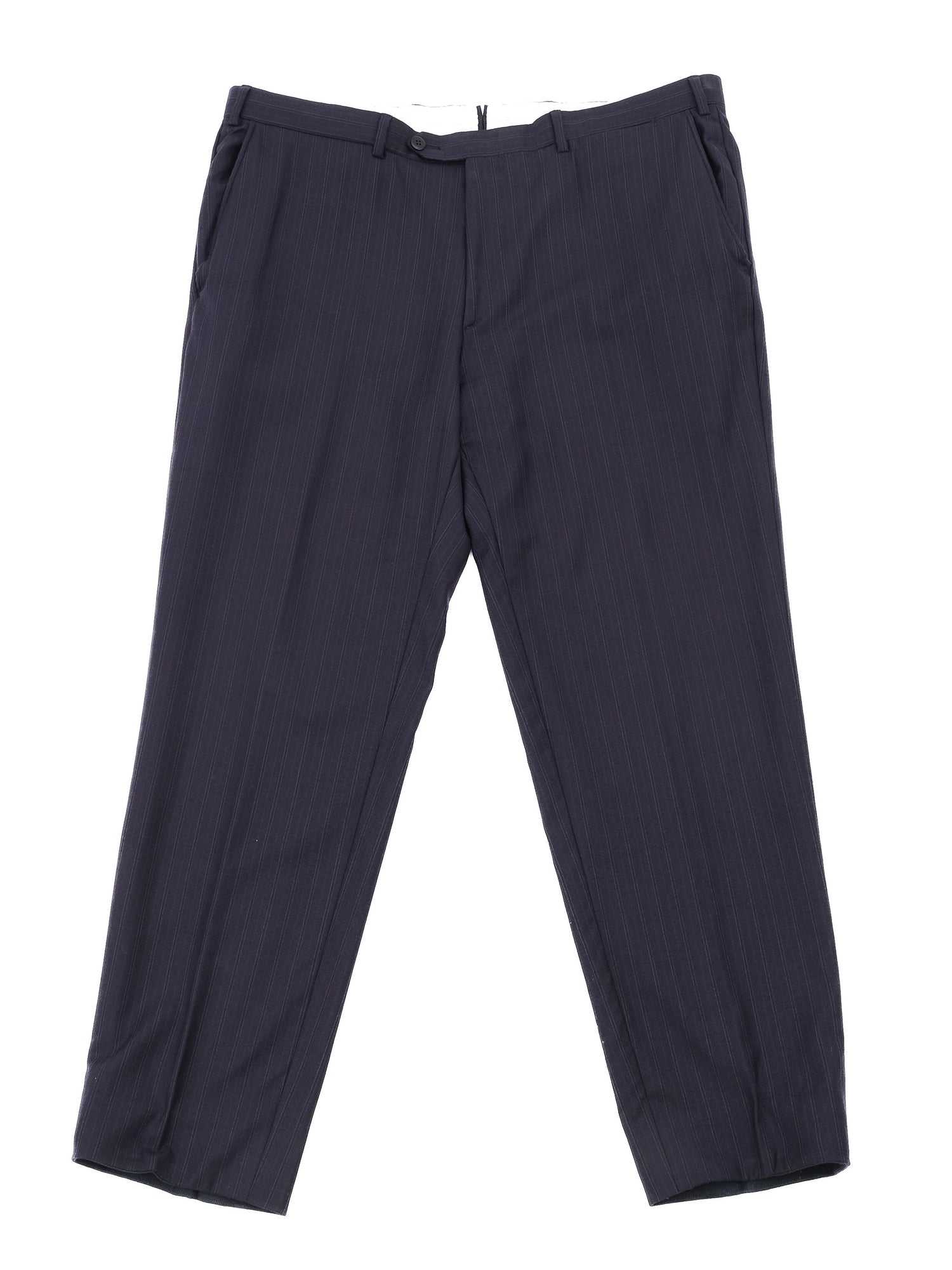 BRIONI Excellent Blue Cupro Suit Jacket Size XL Dark Pinstripe