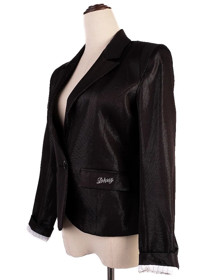Excellent DKNY Kids Black Polyester Blazer Size 14