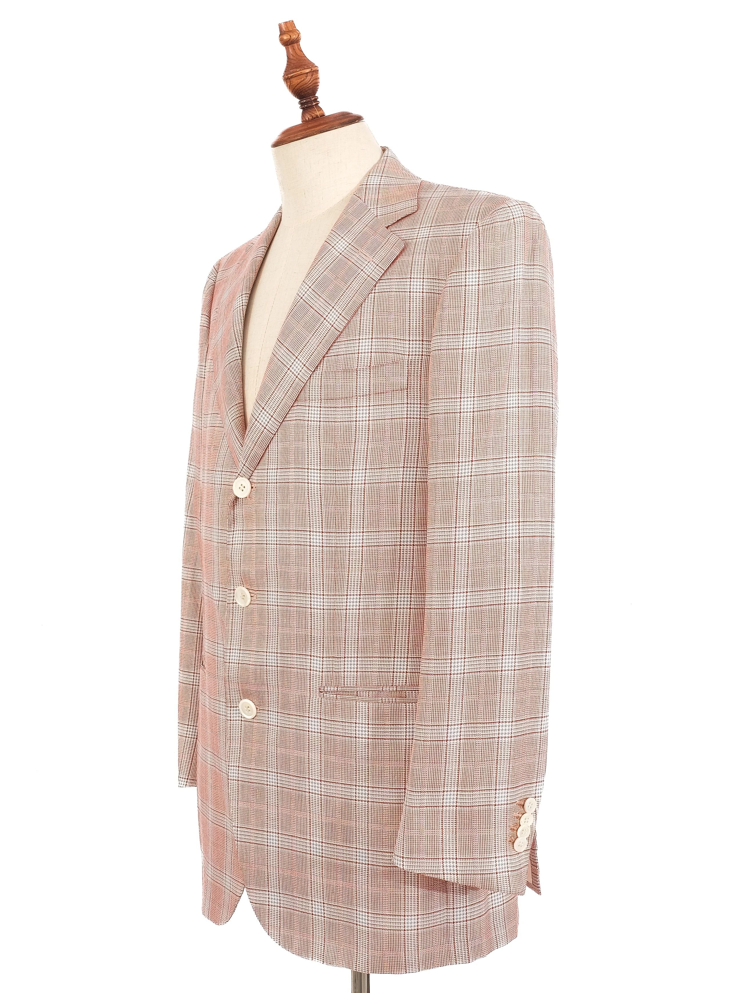 Excellent Feru Plaid Blazer Combined Wool Size M for Men