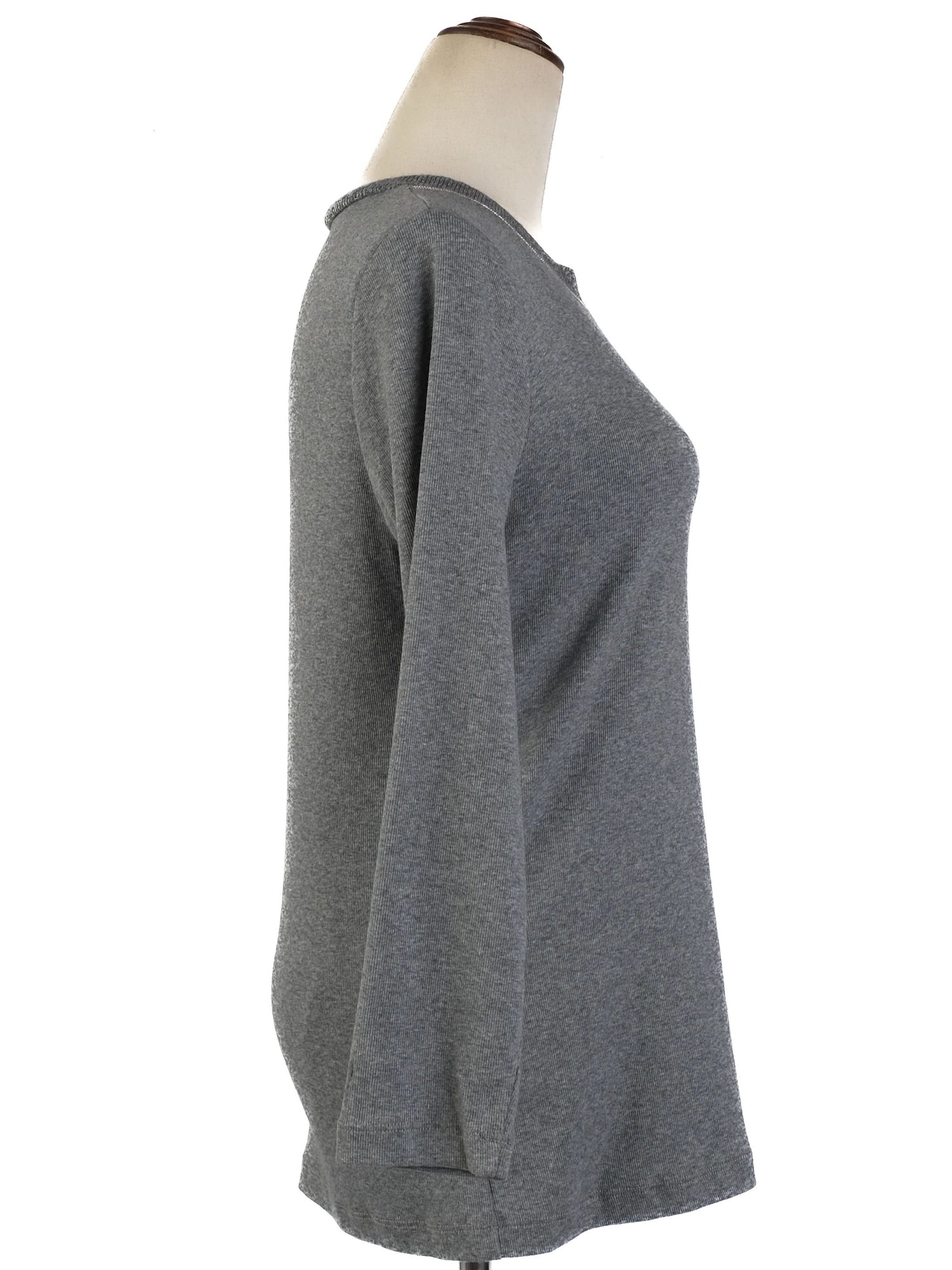Excellent Peserico Gray Wool Long Sleeve Top Size L