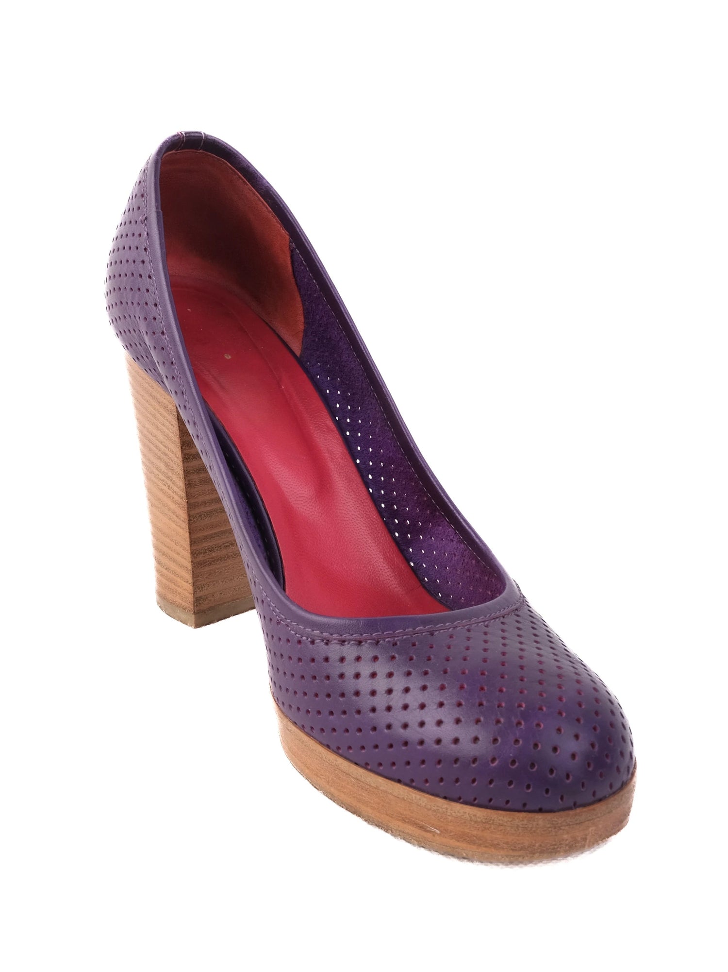 Excellent SI Rossi Purple Leather High-Heeled Shoes Size 38