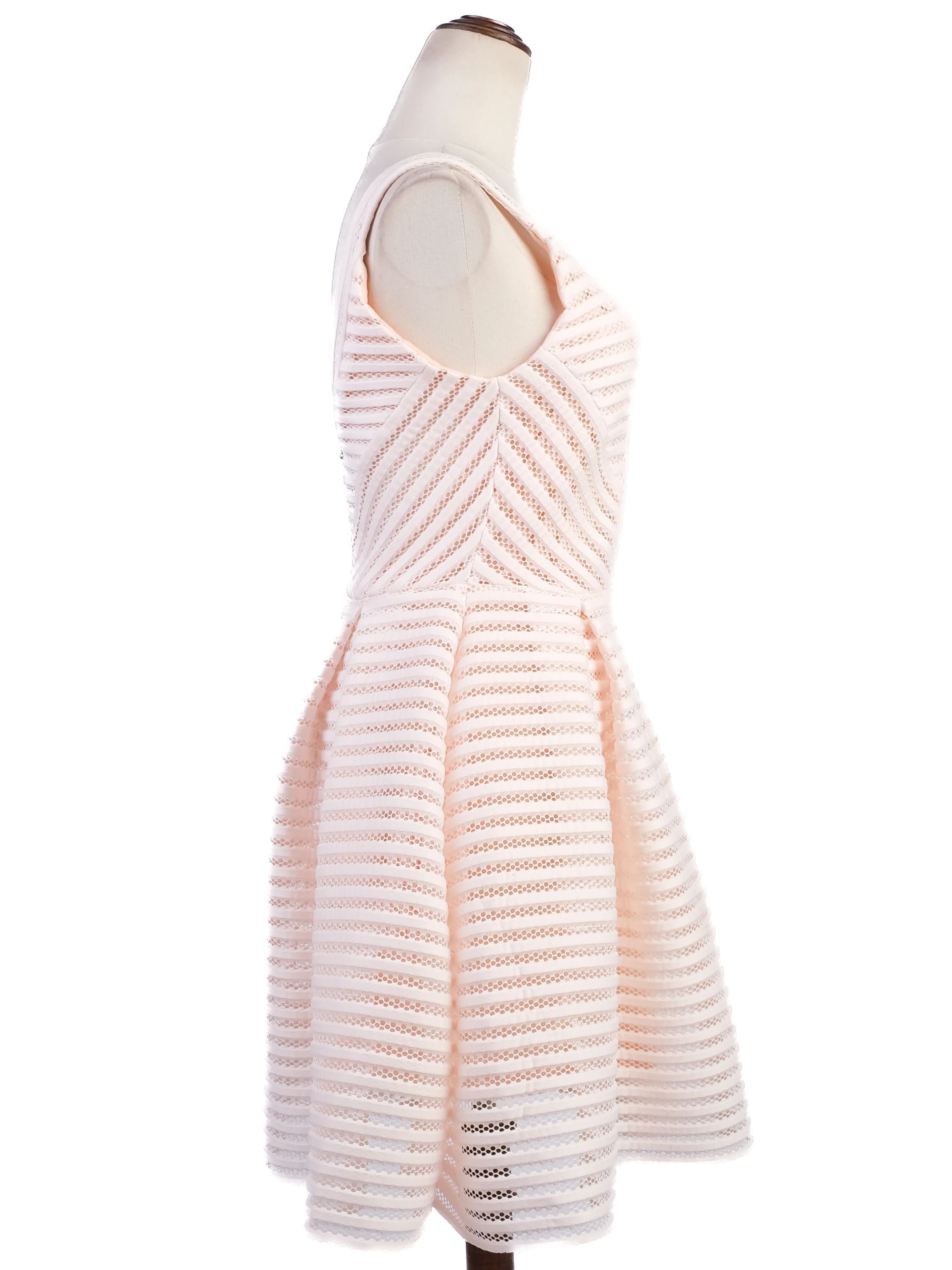 Maje Excellent Condition White Sleeveless Knee-Length Dress