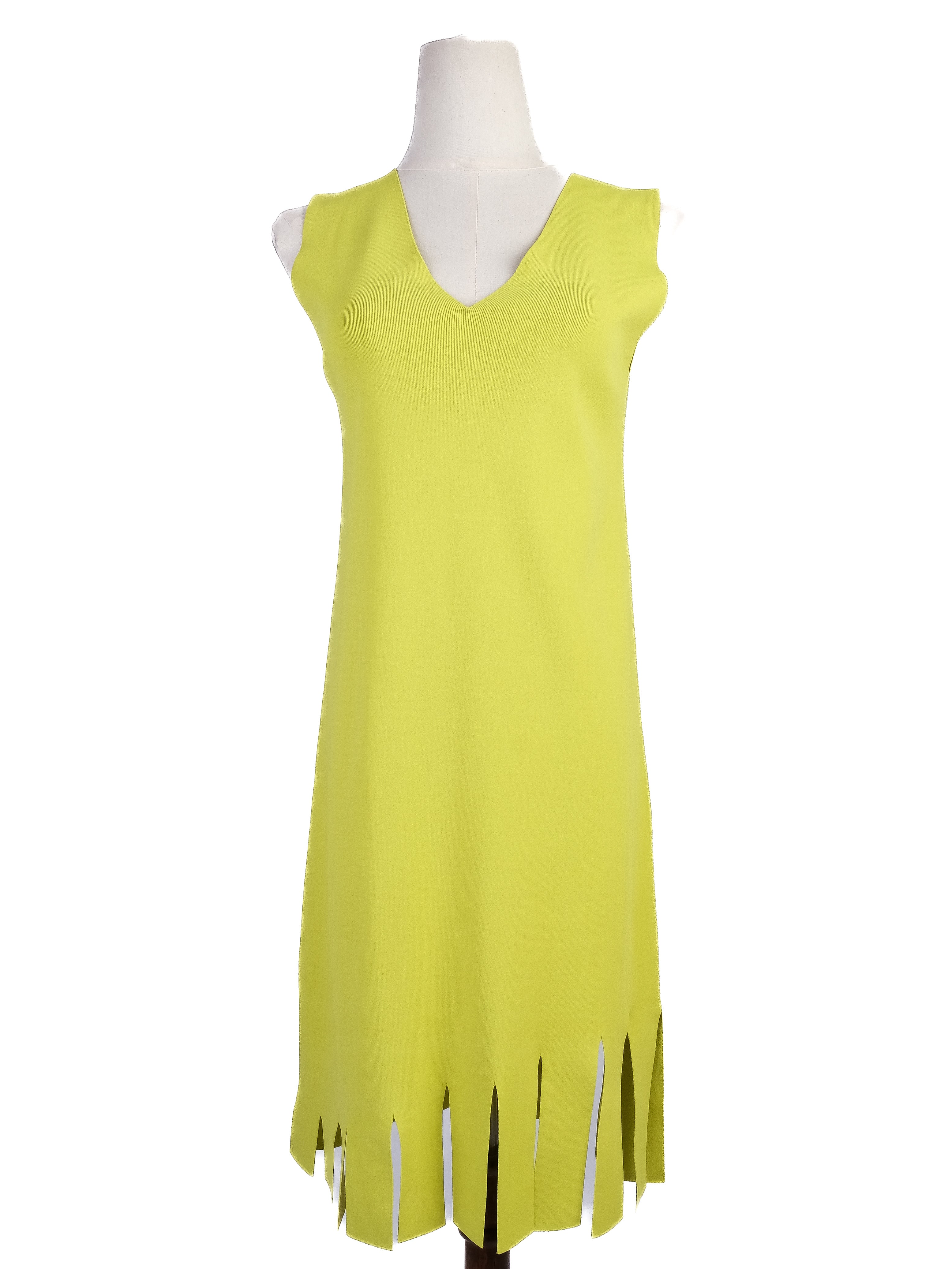 Excellent D.Exterior Green V-Neck Sleeveless Dress Size S