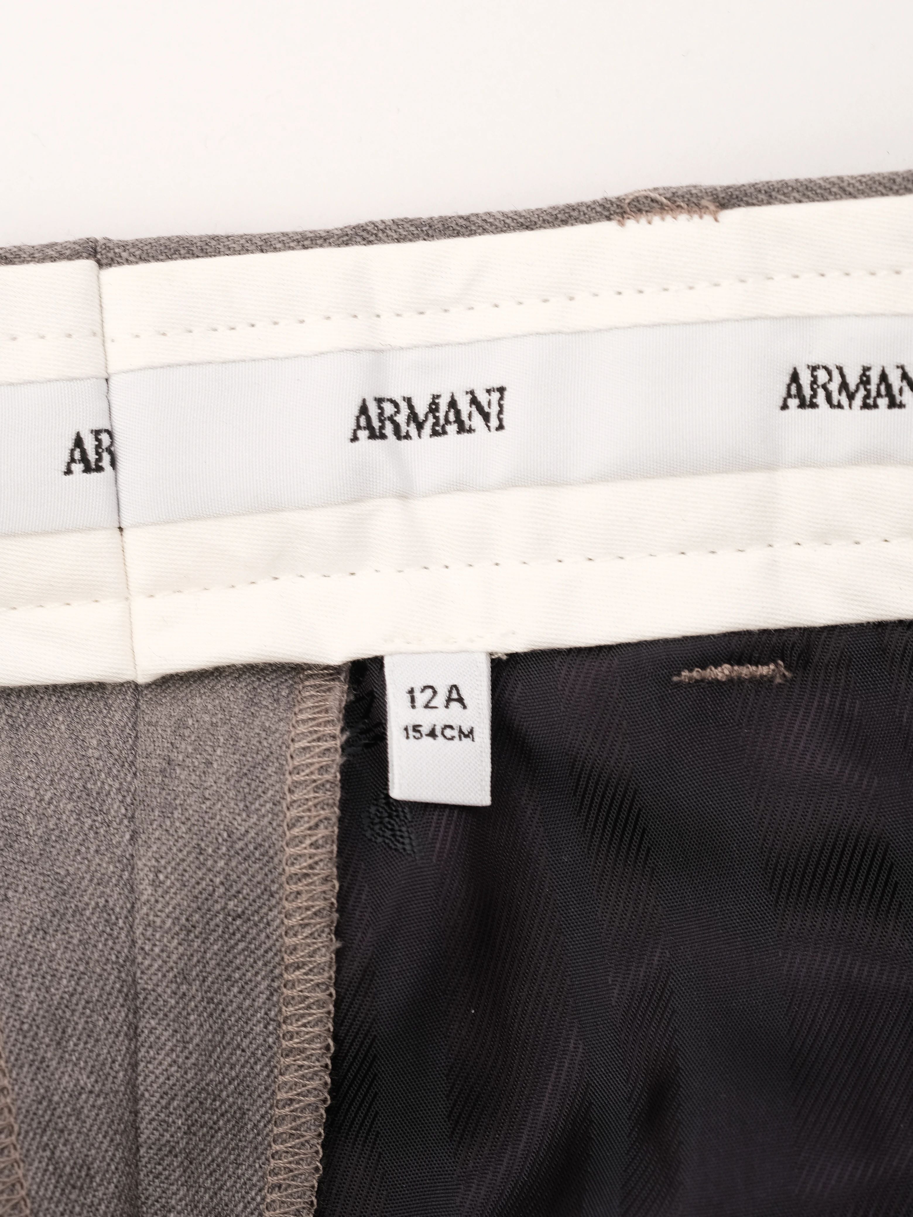 Excellent Armani Junior Gray Wool Blazer Size 12 Women